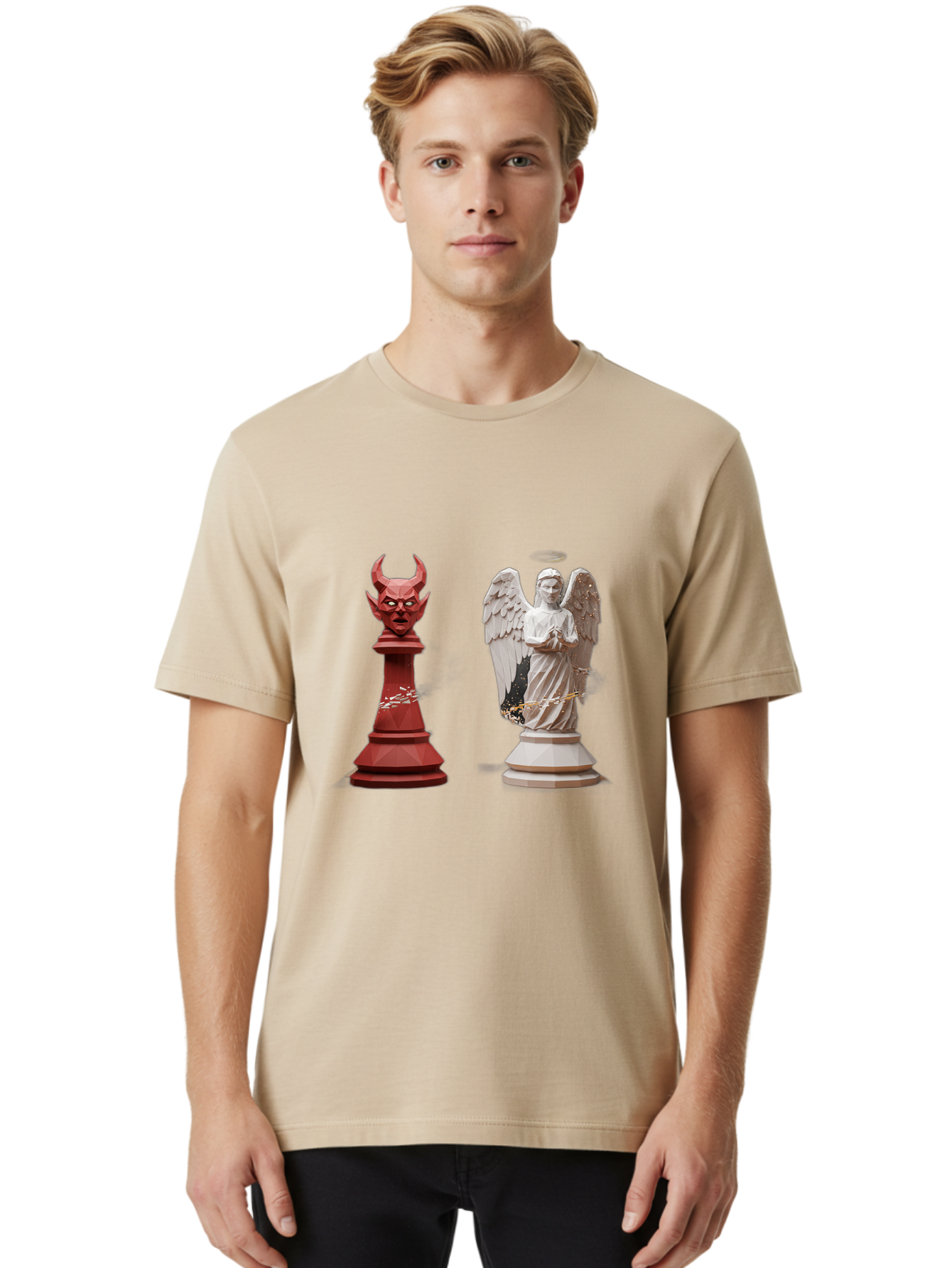 Chess-Pieces Men'S Graphic Tee, 100% Cotton, Comfortable Casual Summer Wear, Machine Washable, Vintage Camera, Old Camera, Antique Camera, Black Camera, Classic Photography, Photography Equipment, Nostalgic Device, Film Camera, Camera Art Bah747