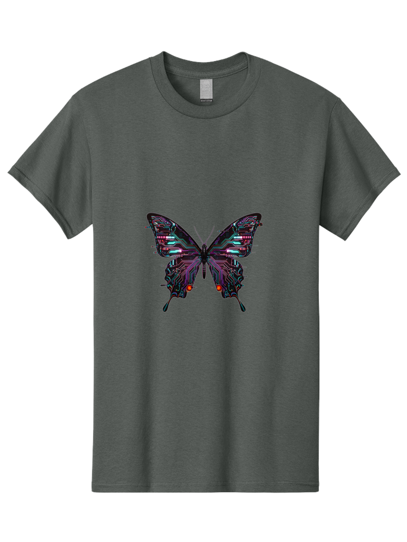 Circuit-Butterfly-1 Men'S Graphic Tee, 100% Cotton, Comfortable Casual Summer Wear, Machine Washable, Vintage Camera, Old Camera, Antique Camera, Black Camera, Classic Photography, Photography Equipment, Nostalgic Device, Film Camera, Bah752