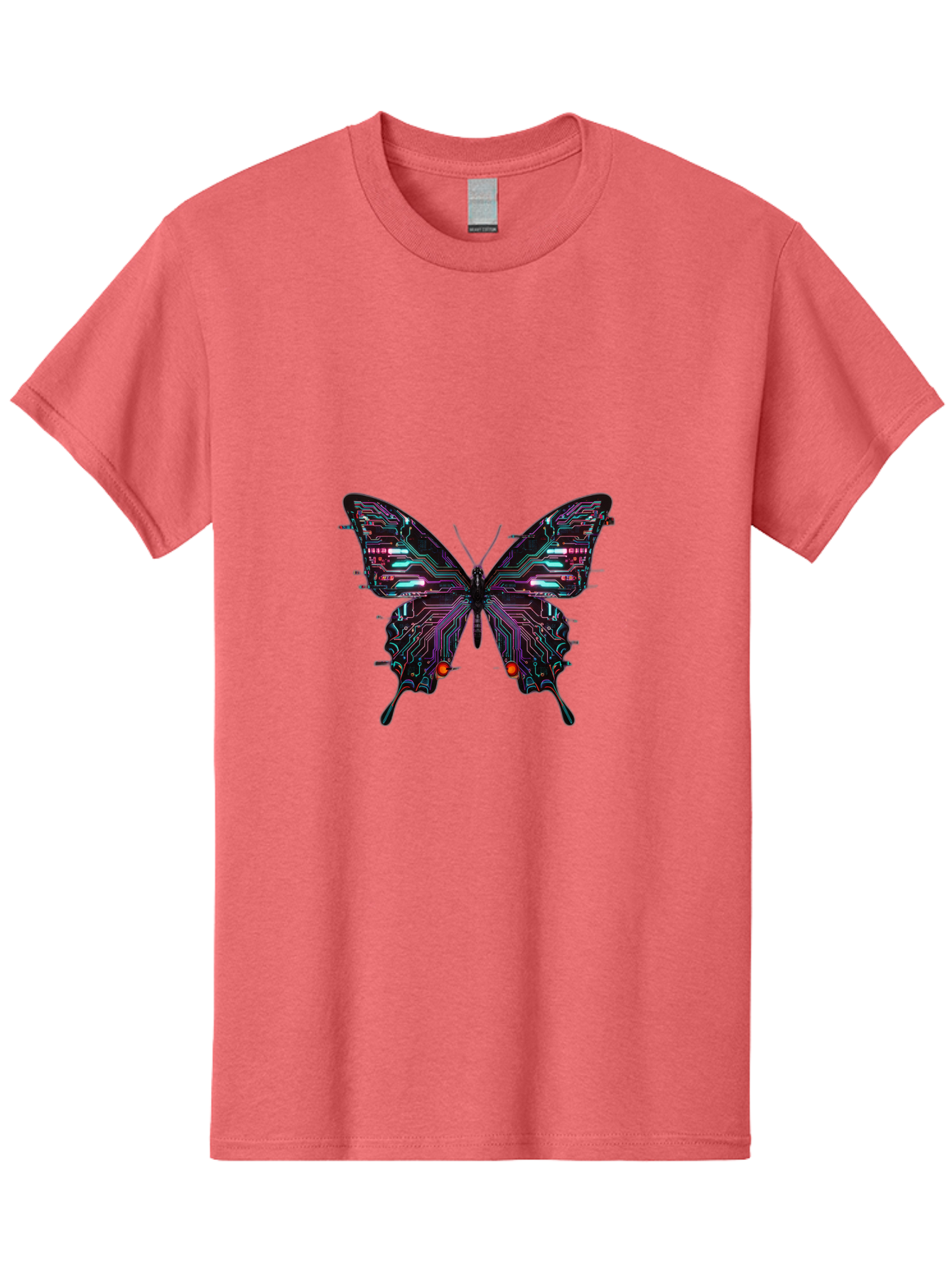 Circuit-Butterfly-1 Men'S Graphic Tee, 100% Cotton, Comfortable Casual Summer Wear, Machine Washable, Vintage Camera, Old Camera, Antique Camera, Black Camera, Classic Photography, Photography Equipment, Nostalgic Device, Film Camera, Bah752