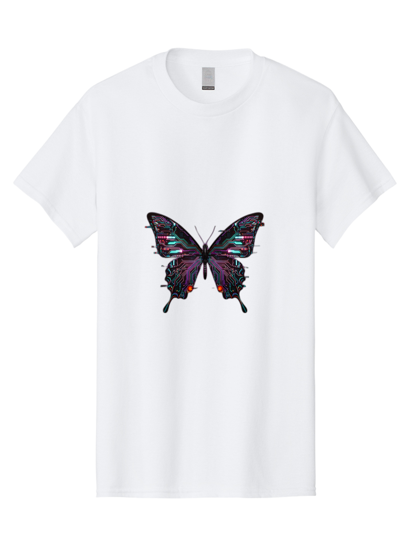 Circuit-Butterfly-1 Men'S Graphic Tee, 100% Cotton, Comfortable Casual Summer Wear, Machine Washable, Vintage Camera, Old Camera, Antique Camera, Black Camera, Classic Photography, Photography Equipment, Nostalgic Device, Film Camera, Bah752