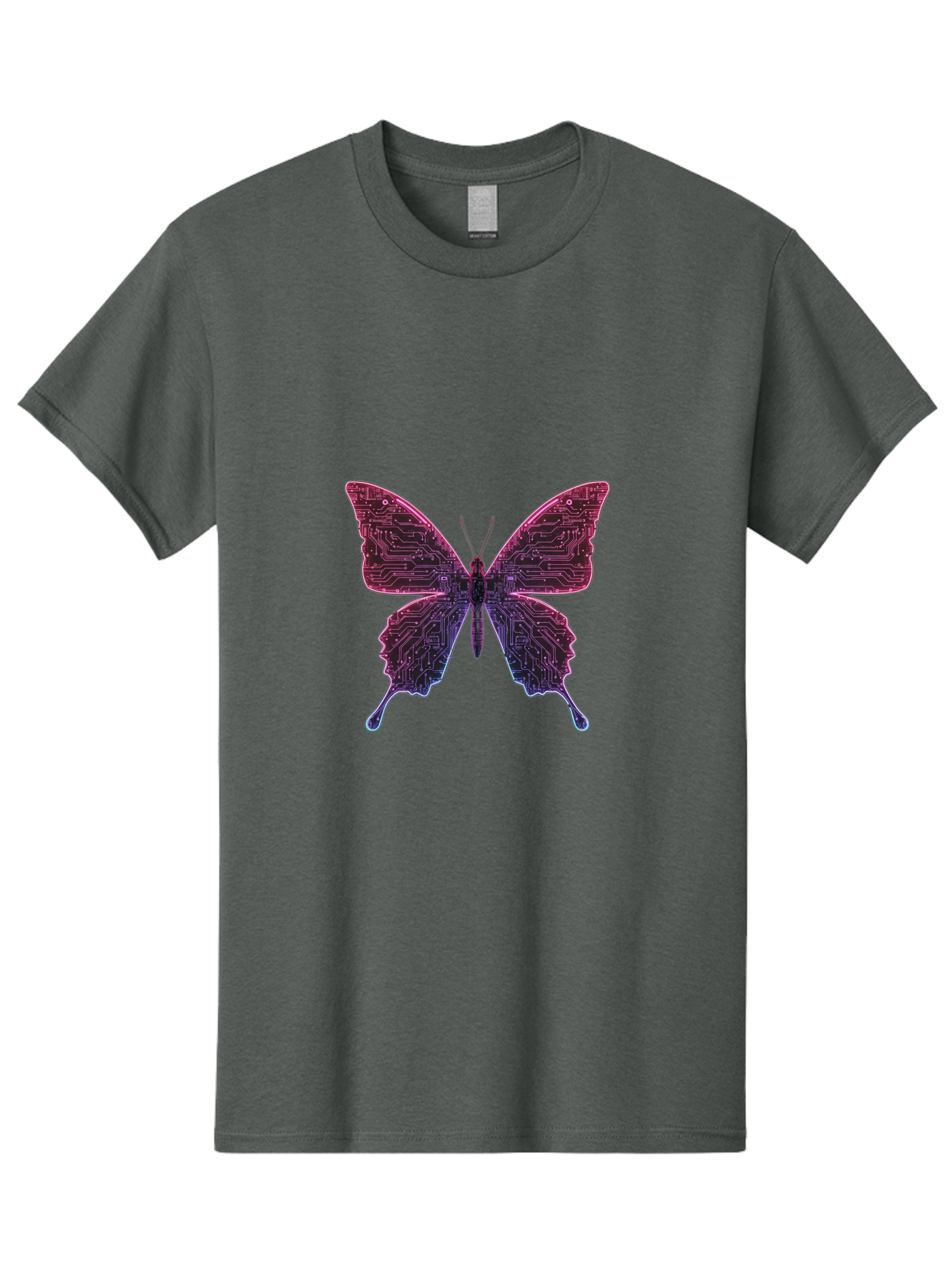 Circuit-Butterfly-2 Men'S Graphic Tee, 100% Cotton, Comfortable Casual Summer Wear, Machine Washable, Vintage Camera, Old Camera, Antique Camera, Black Camera, Classic Photography, Photography Equipment, Nostalgic Device, Film Camera, Bah753