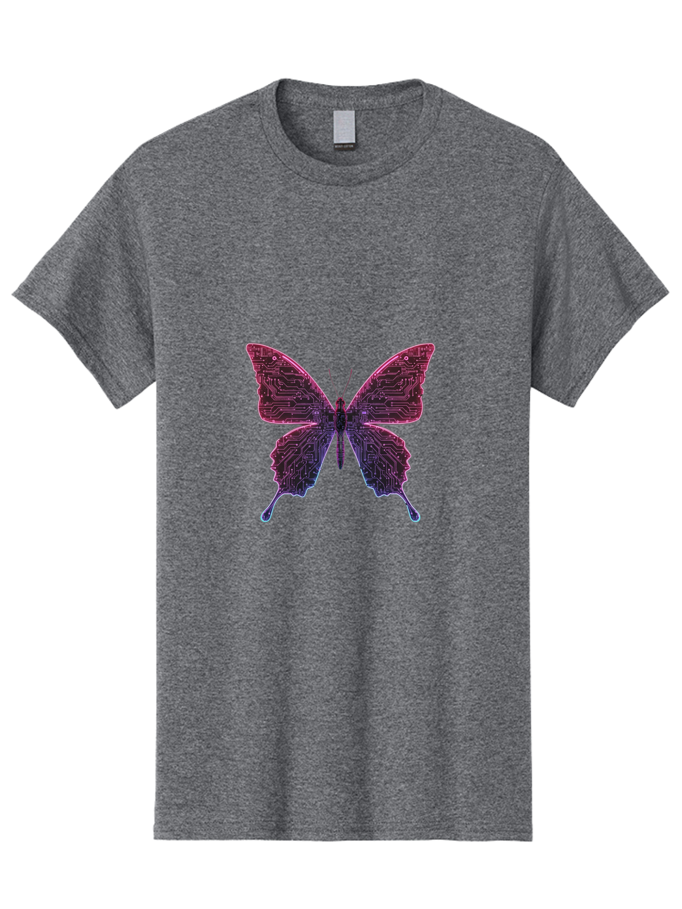 Circuit-Butterfly-2 Men'S Graphic Tee, 100% Cotton, Comfortable Casual Summer Wear, Machine Washable, Vintage Camera, Old Camera, Antique Camera, Black Camera, Classic Photography, Photography Equipment, Nostalgic Device, Film Camera, Bah753