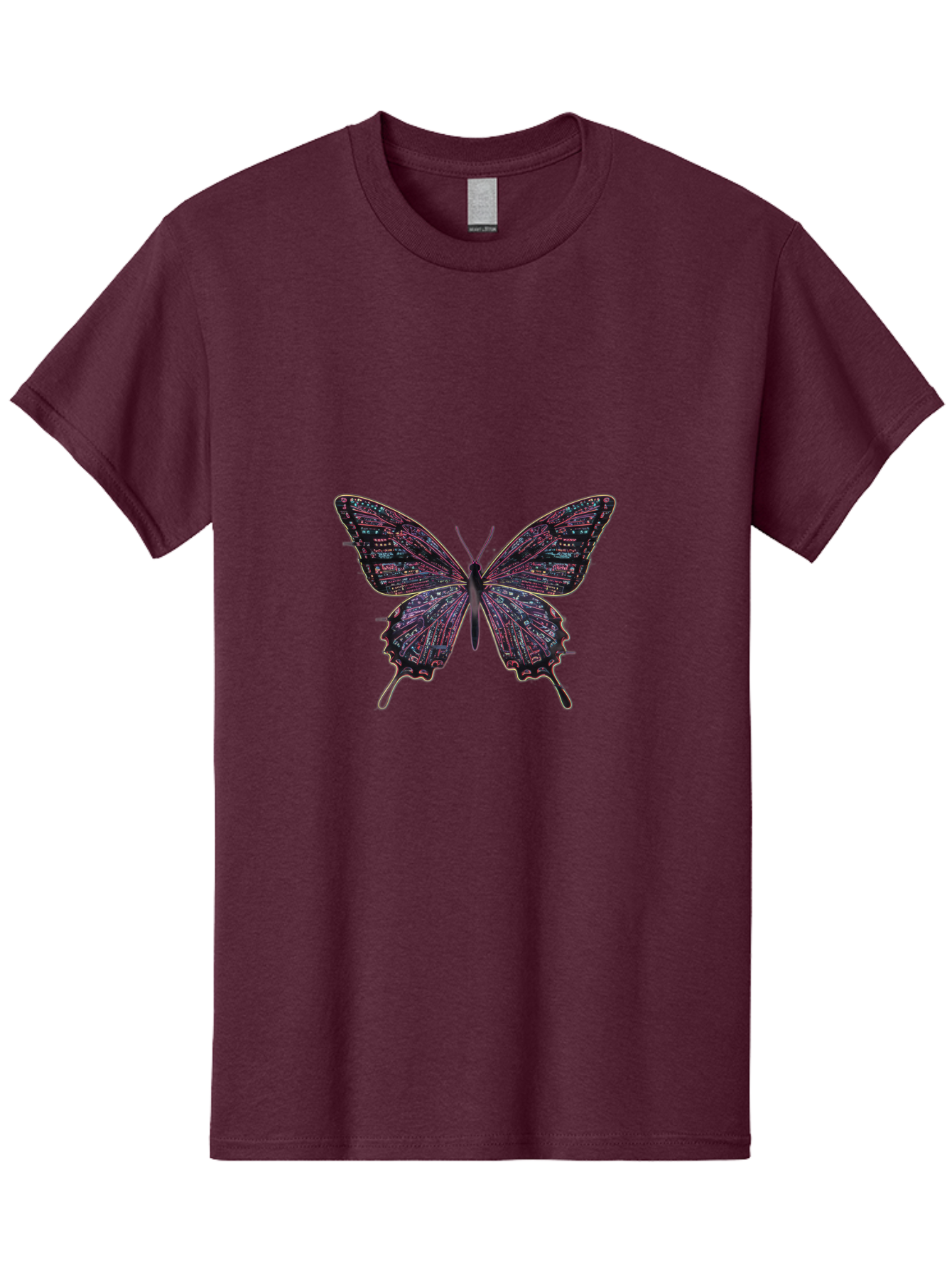 Circuit-Butterfly-3 Men'S Graphic Tee, 100% Cotton, Comfortable Casual Summer Wear, Machine Washable, Vintage Camera, Old Camera, Antique Camera, Black Camera, Classic Photography, Photography Equipment, Nostalgic Device, Film Camera, Bah754