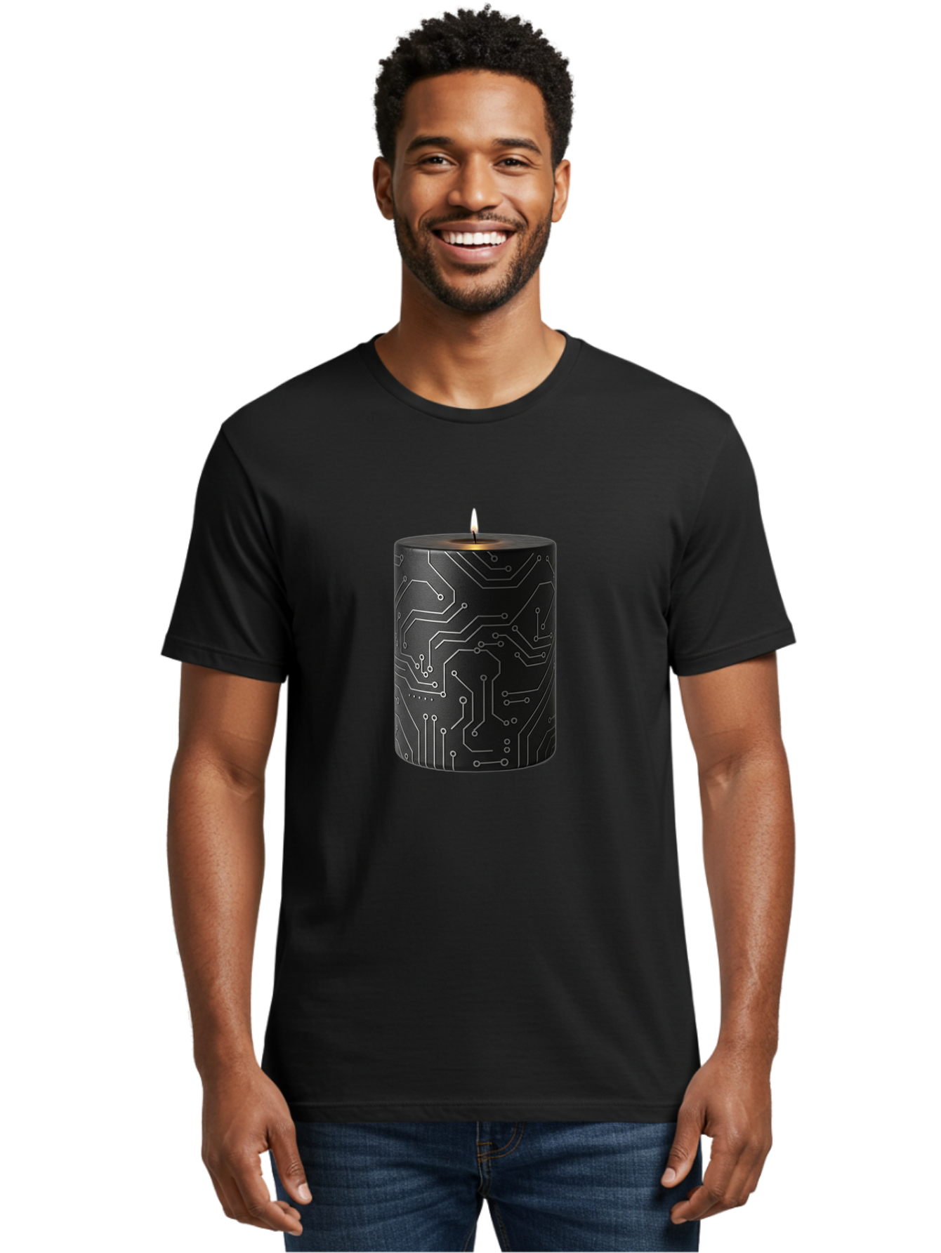 Circuit-Candle Men'S Graphic Tee, 100% Cotton, Comfortable Casual Summer Wear, Machine Washable, Vintage Camera, Old Camera, Antique Camera, Black Camera, Classic Photography, Photography Equipment, Nostalgic Device, Film Camera, Camera Art Bah756