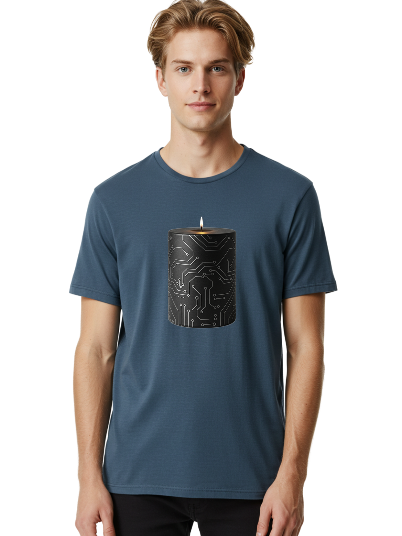 Circuit-Candle Men'S Graphic Tee, 100% Cotton, Comfortable Casual Summer Wear, Machine Washable, Vintage Camera, Old Camera, Antique Camera, Black Camera, Classic Photography, Photography Equipment, Nostalgic Device, Film Camera, Camera Art Bah756