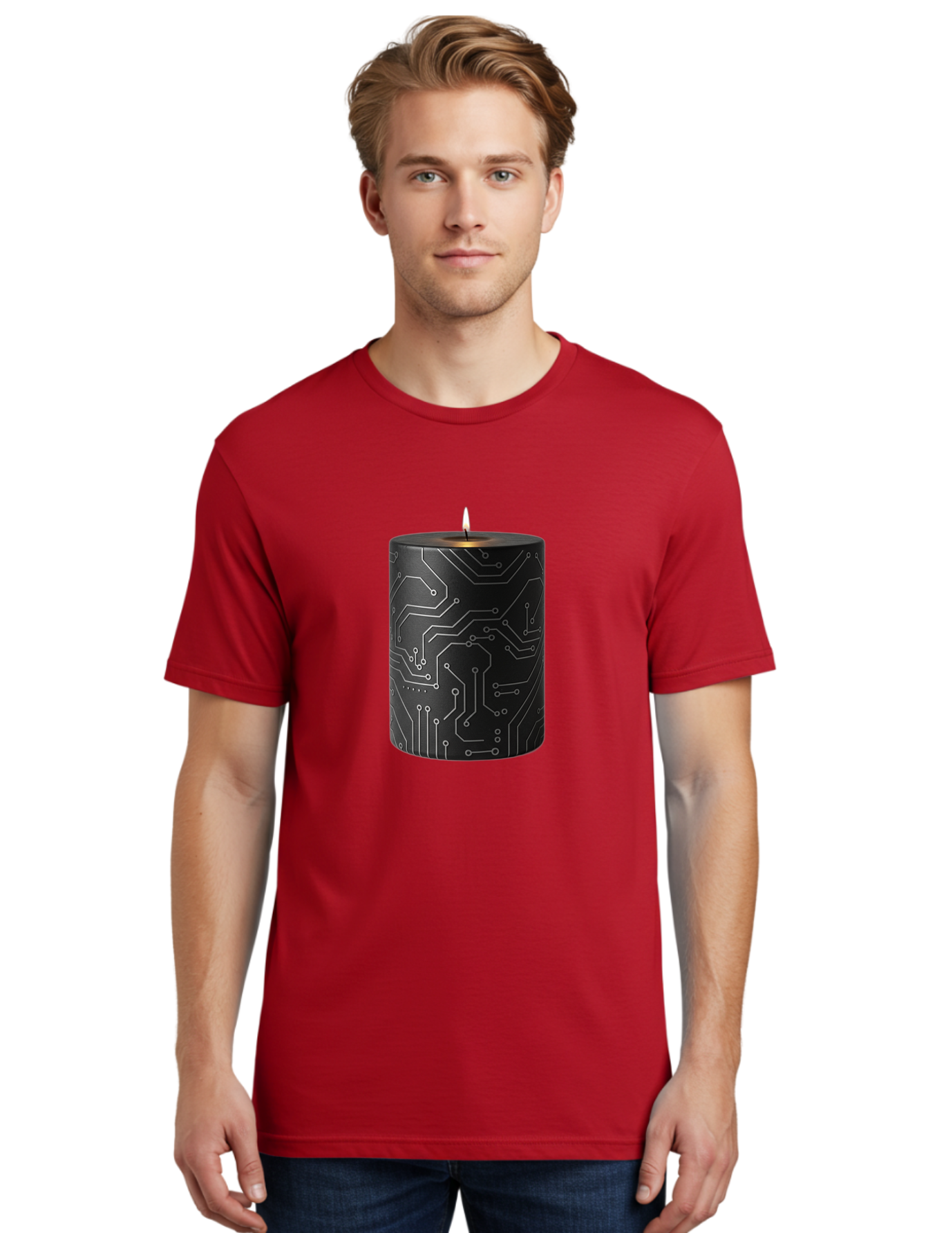 Circuit-Candle Men'S Graphic Tee, 100% Cotton, Comfortable Casual Summer Wear, Machine Washable, Vintage Camera, Old Camera, Antique Camera, Black Camera, Classic Photography, Photography Equipment, Nostalgic Device, Film Camera, Camera Art Bah756