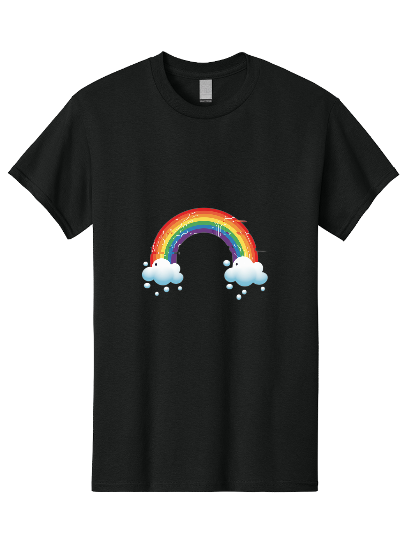 Circuit-Rainbow Men'S Graphic Tee, 100% Cotton, Comfortable Casual Summer Wear, Machine Washable, Vintage Camera, Old Camera, Antique Camera, Black Camera, Classic Photography, Photography Equipment, Nostalgic Device, Film Camera, Camera Art Bah758