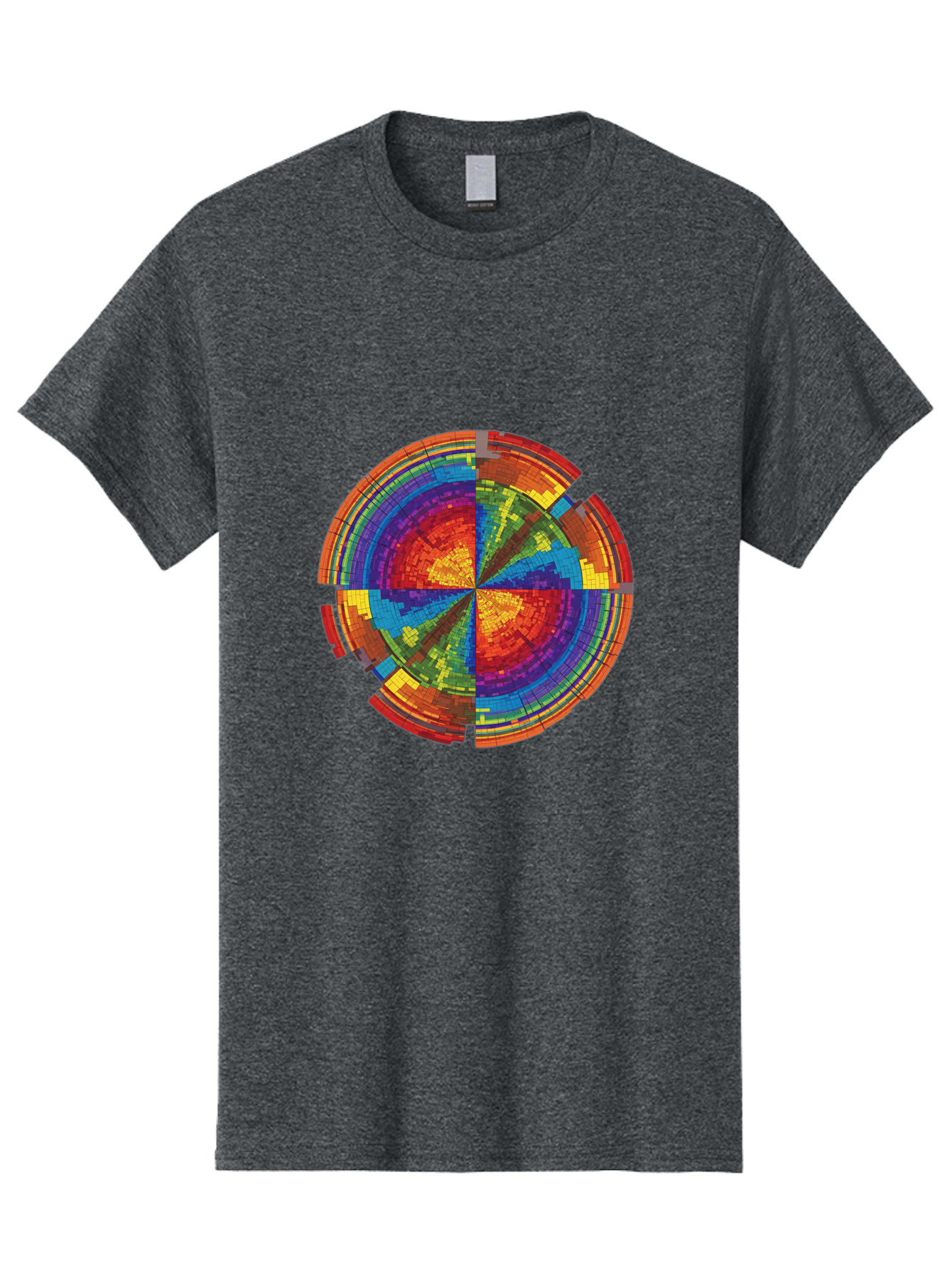 Circular-Mosaic Men'S Graphic Tee, 100% Cotton, Comfortable Casual Summer Wear, Machine Washable, Vintage Camera, Old Camera, Antique Camera, Black Camera, Classic Photography, Photography Equipment, Nostalgic Device, Film Camera, Camera Art Bah759