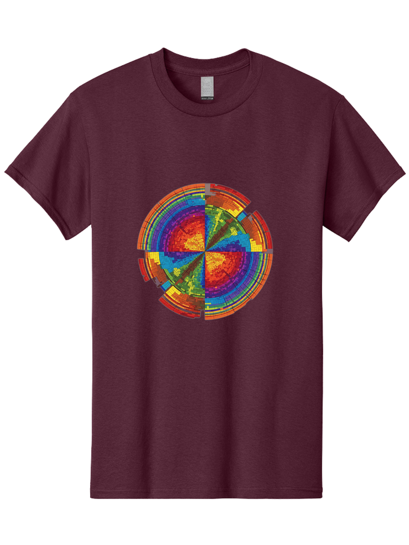 Circular-Mosaic Men'S Graphic Tee, 100% Cotton, Comfortable Casual Summer Wear, Machine Washable, Vintage Camera, Old Camera, Antique Camera, Black Camera, Classic Photography, Photography Equipment, Nostalgic Device, Film Camera, Camera Art Bah759