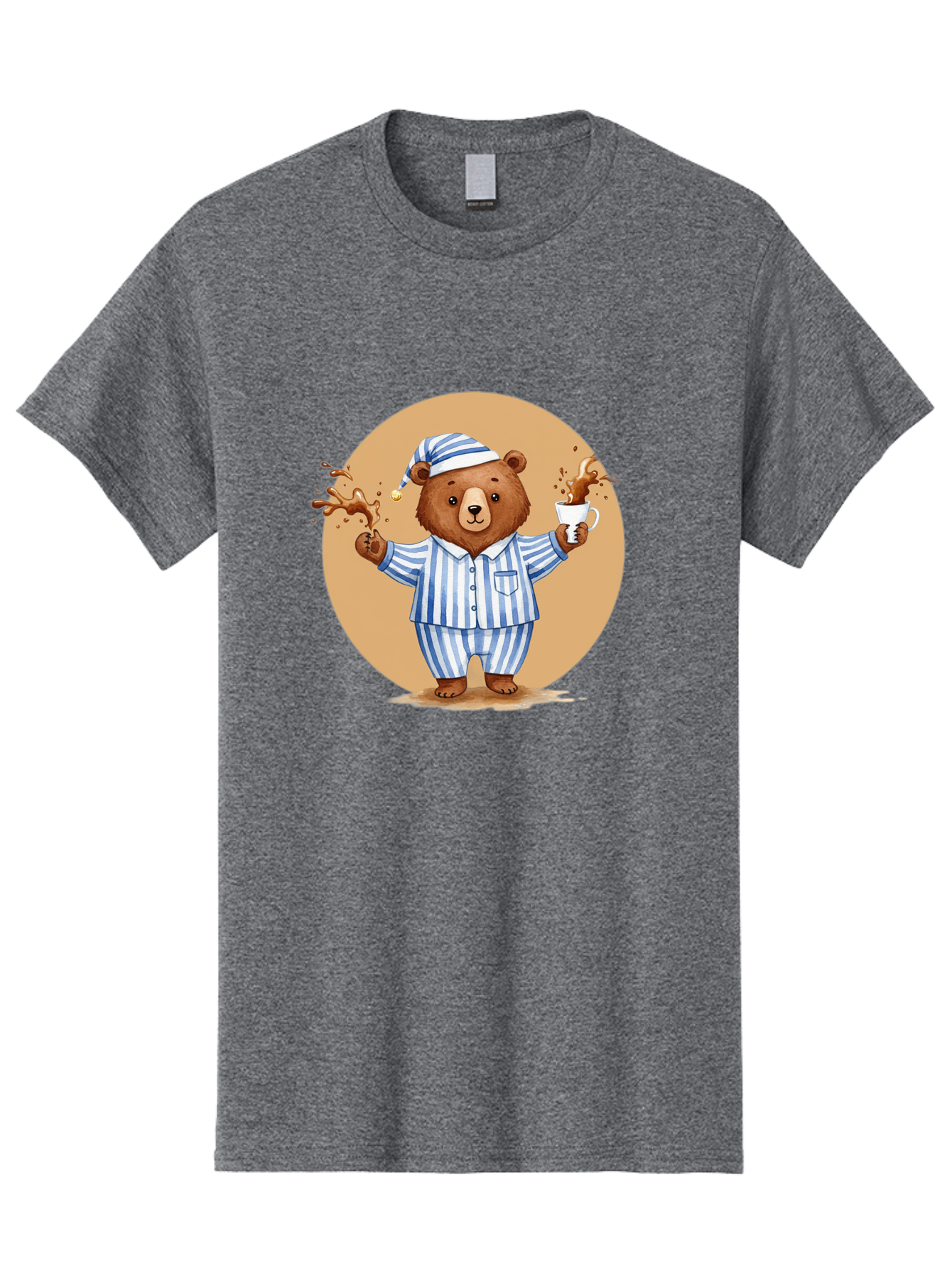 Coffee-Spilling-Bear Men'S Graphic Tee, 100% Cotton, Comfortable Casual Summer Wear, Machine Washable, Vintage Camera, Old Camera, Antique Camera, Black Camera, Classic Photography, Photography Equipment, Nostalgic Device, Film Camera, Bah770
