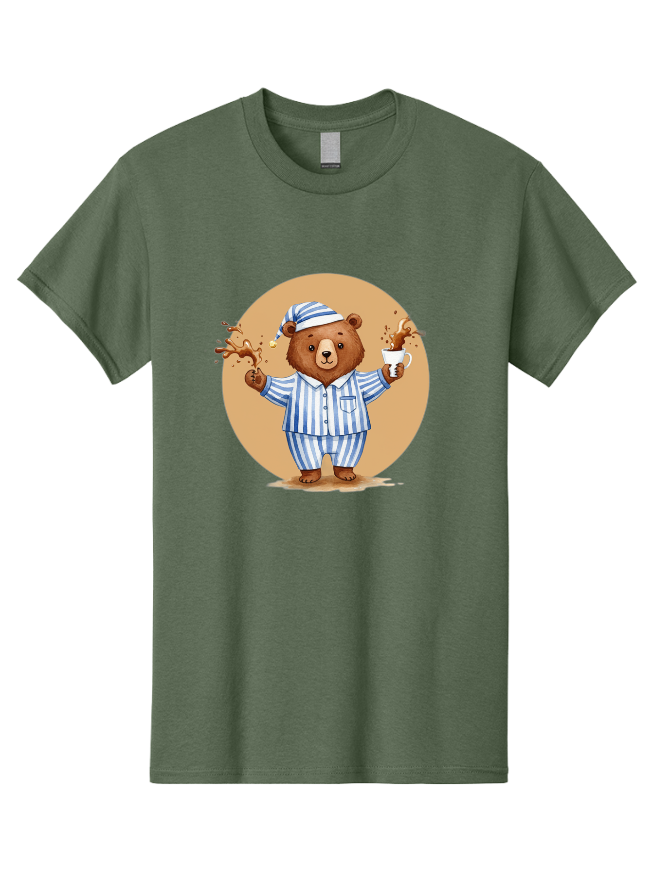 Coffee-Spilling-Bear Men'S Graphic Tee, 100% Cotton, Comfortable Casual Summer Wear, Machine Washable, Vintage Camera, Old Camera, Antique Camera, Black Camera, Classic Photography, Photography Equipment, Nostalgic Device, Film Camera, Bah770