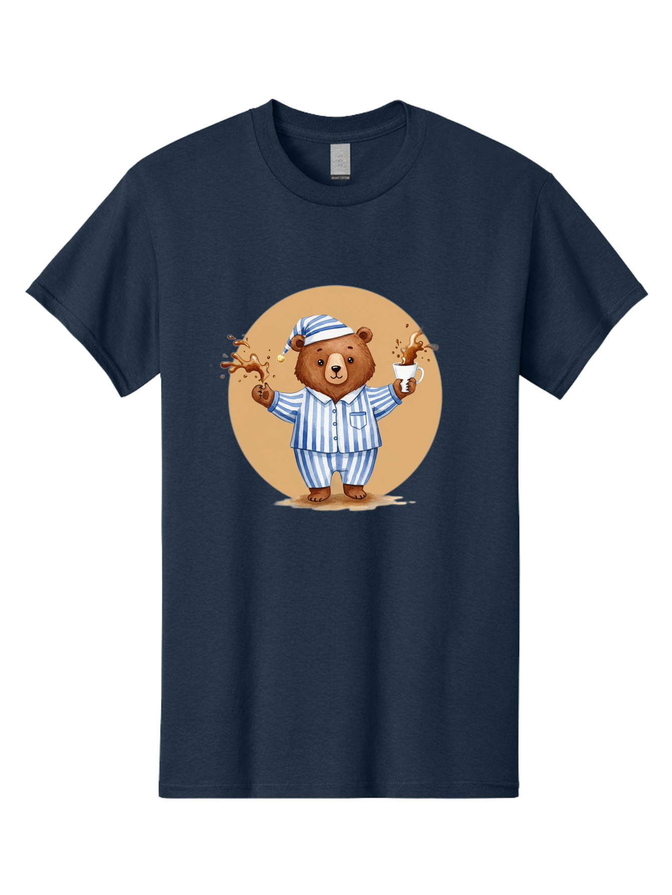 Coffee-Spilling-Bear Men'S Graphic Tee, 100% Cotton, Comfortable Casual Summer Wear, Machine Washable, Vintage Camera, Old Camera, Antique Camera, Black Camera, Classic Photography, Photography Equipment, Nostalgic Device, Film Camera, Bah770