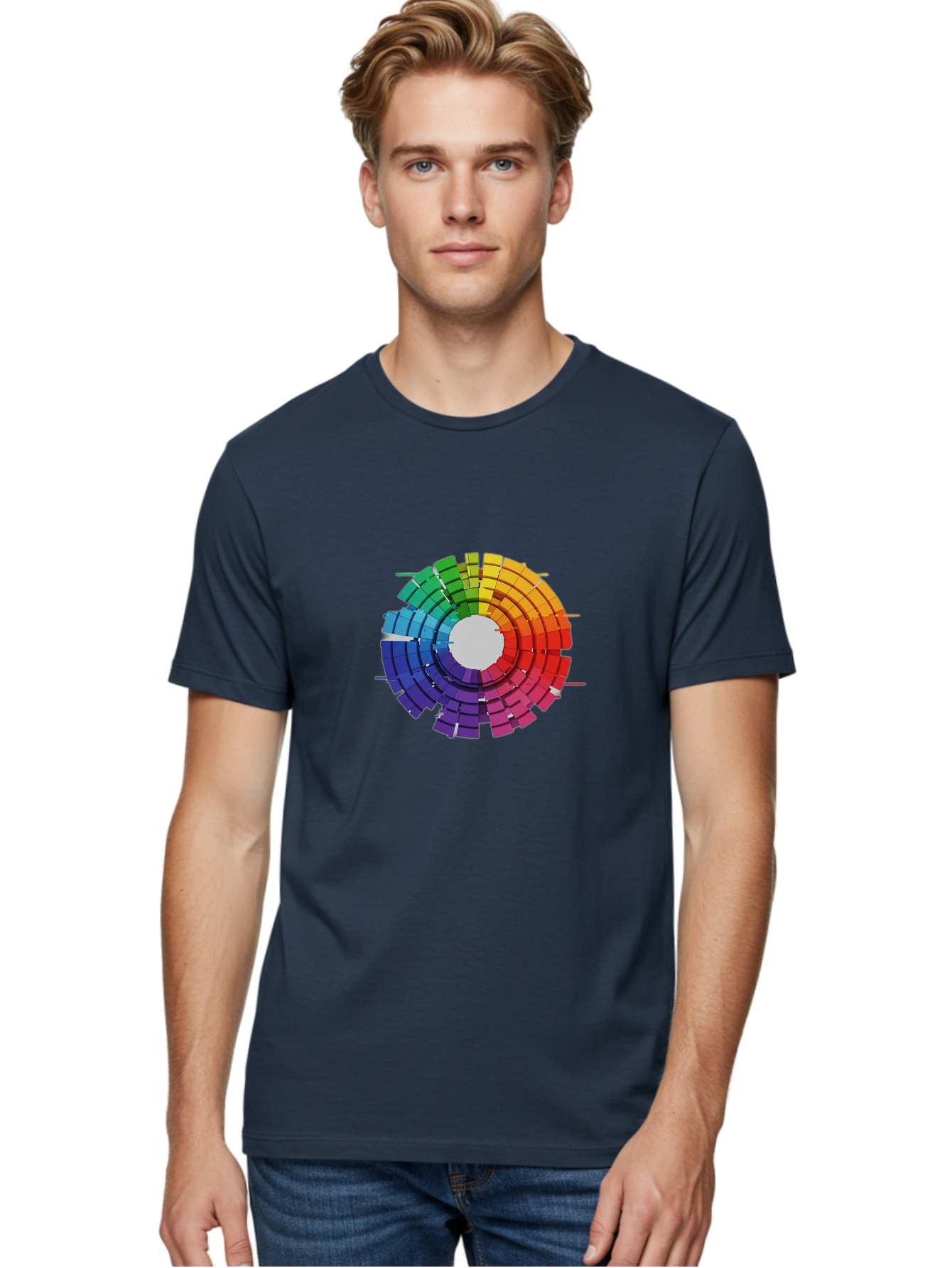 Color-Wheel Men'S Graphic Tee, 100% Cotton, Comfortable Casual Summer Wear, Machine Washable, Vintage Camera, Old Camera, Antique Camera, Black Camera, Classic Photography, Photography Equipment, Nostalgic Device, Film Camera, Camera Art Bah772