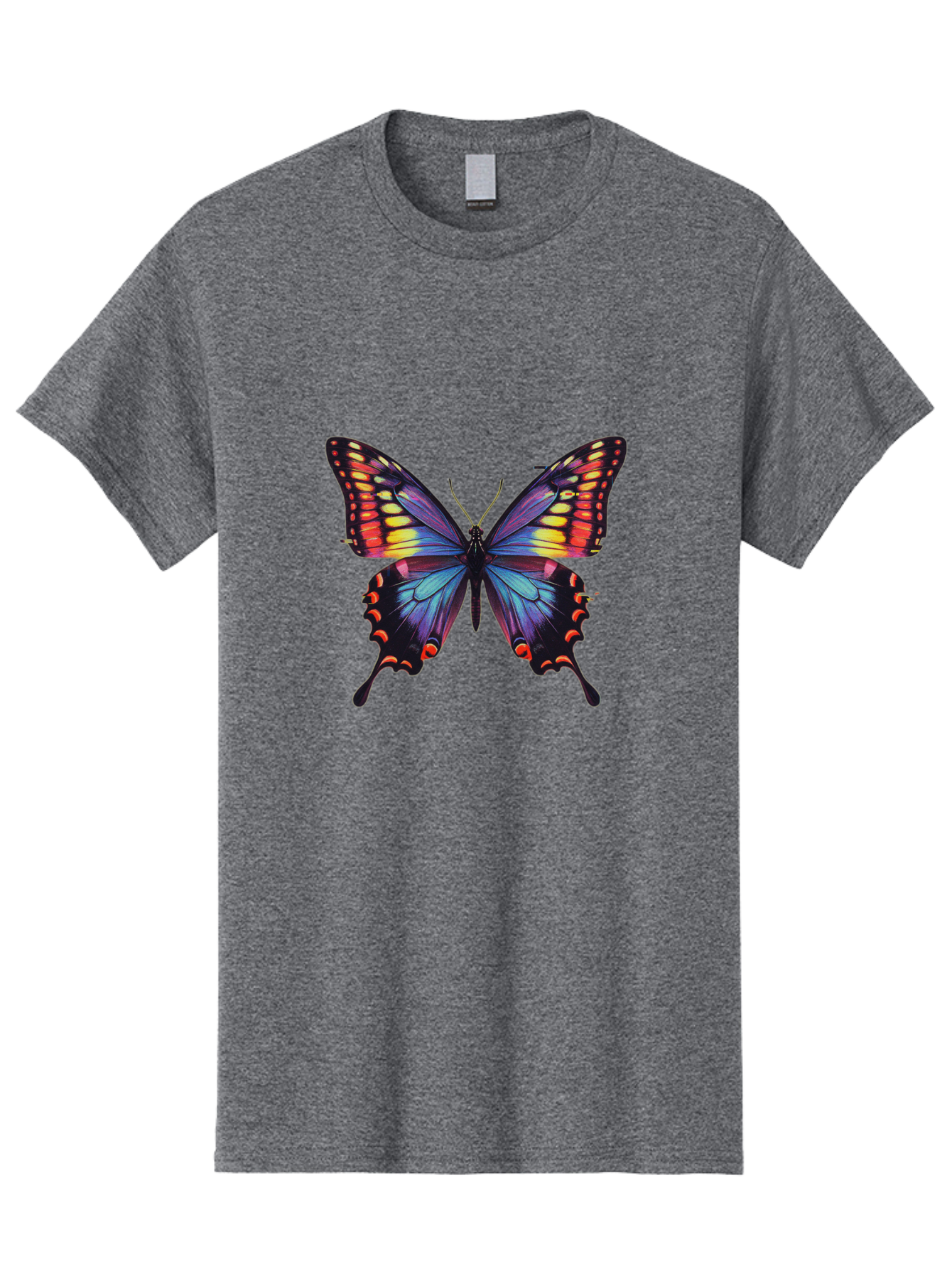 Colorful-Butterfly Men'S Graphic Tee, 100% Cotton, Comfortable Casual Summer Wear, Machine Washable, Vintage Camera, Old Camera, Antique Camera, Black Camera, Classic Photography, Photography Equipment, Nostalgic Device, Film Camera, Bah773