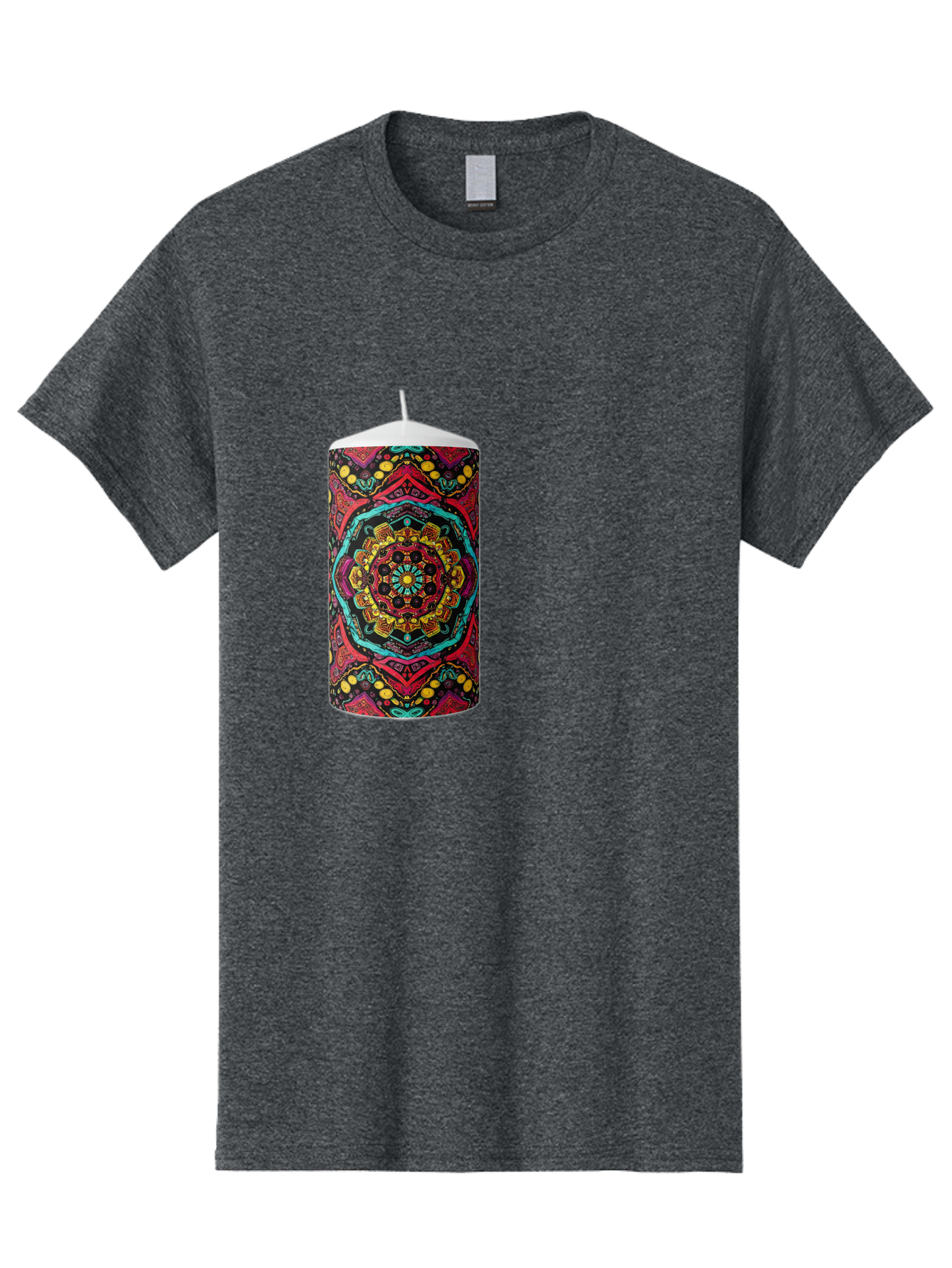 Colorful-Mandala-Candle Men'S Graphic Tee, 100% Cotton, Comfortable Casual Summer Wear, Machine Washable, Vintage Camera, Old Camera, Antique Camera, Black Camera, Classic Photography, Photography Equipment, Nostalgic Device, Film Camera, Bah774