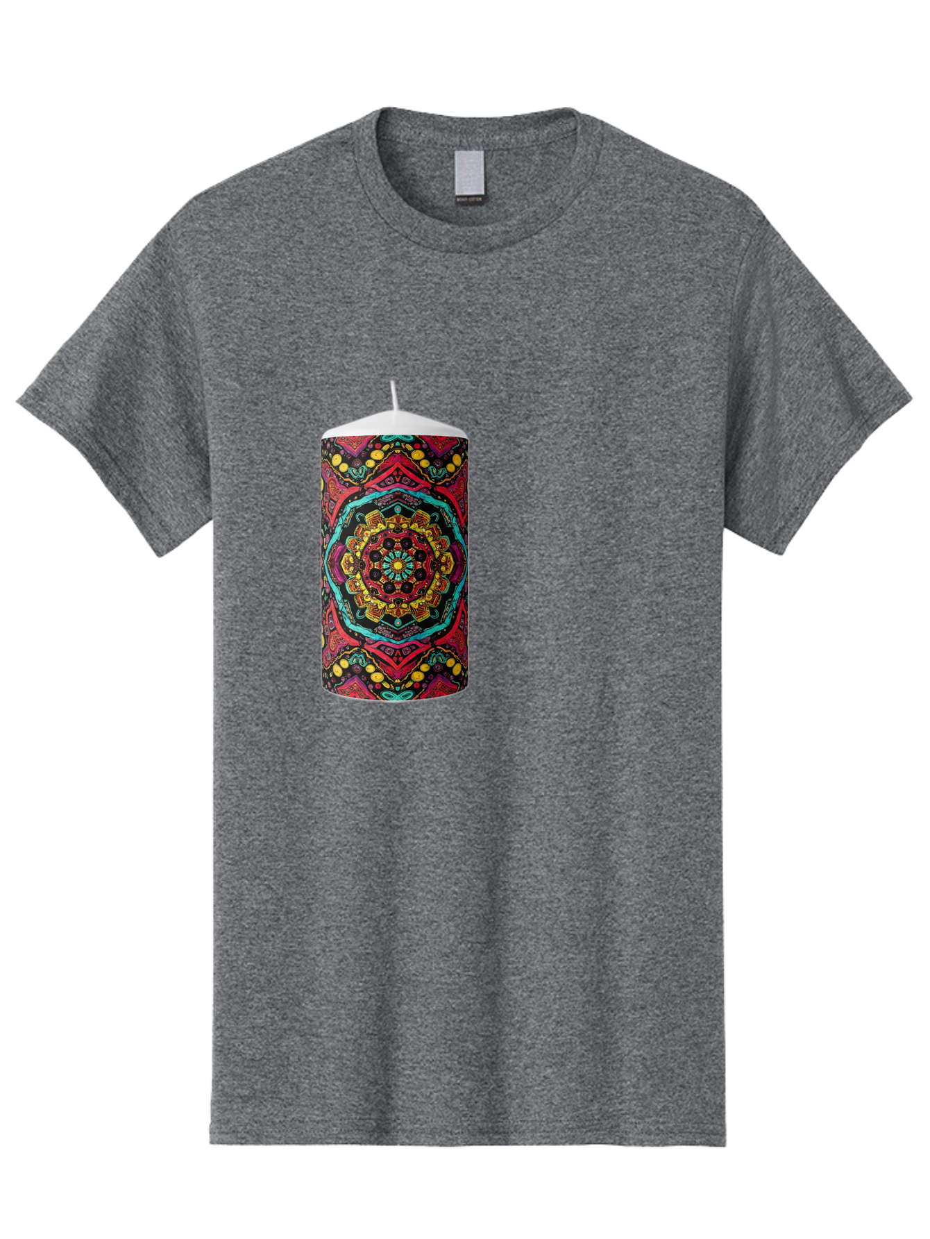 Colorful-Mandala-Candle Men'S Graphic Tee, 100% Cotton, Comfortable Casual Summer Wear, Machine Washable, Vintage Camera, Old Camera, Antique Camera, Black Camera, Classic Photography, Photography Equipment, Nostalgic Device, Film Camera, Bah774