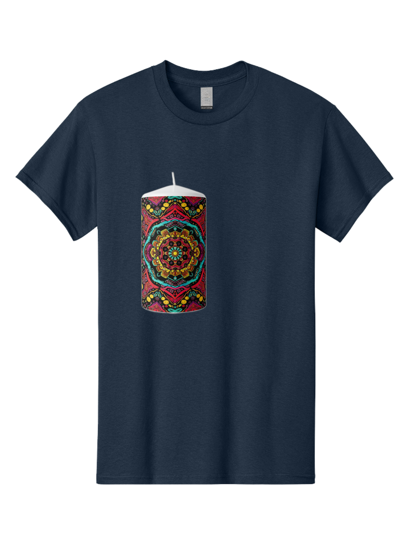 Colorful-Mandala-Candle Men'S Graphic Tee, 100% Cotton, Comfortable Casual Summer Wear, Machine Washable, Vintage Camera, Old Camera, Antique Camera, Black Camera, Classic Photography, Photography Equipment, Nostalgic Device, Film Camera, Bah774