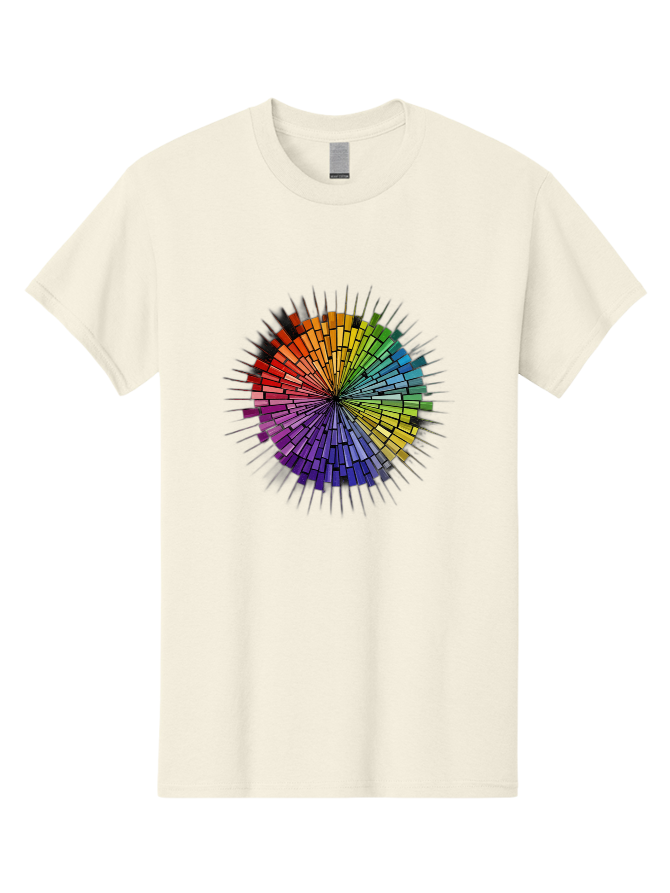 Colorful-Mosaic-Circle Men'S Graphic Tee, 100% Cotton, Comfortable Casual Summer Wear, Machine Washable, Vintage Camera, Old Camera, Antique Camera, Black Camera, Classic Photography, Photography Equipment, Nostalgic Device, Film Camera, Bah775
