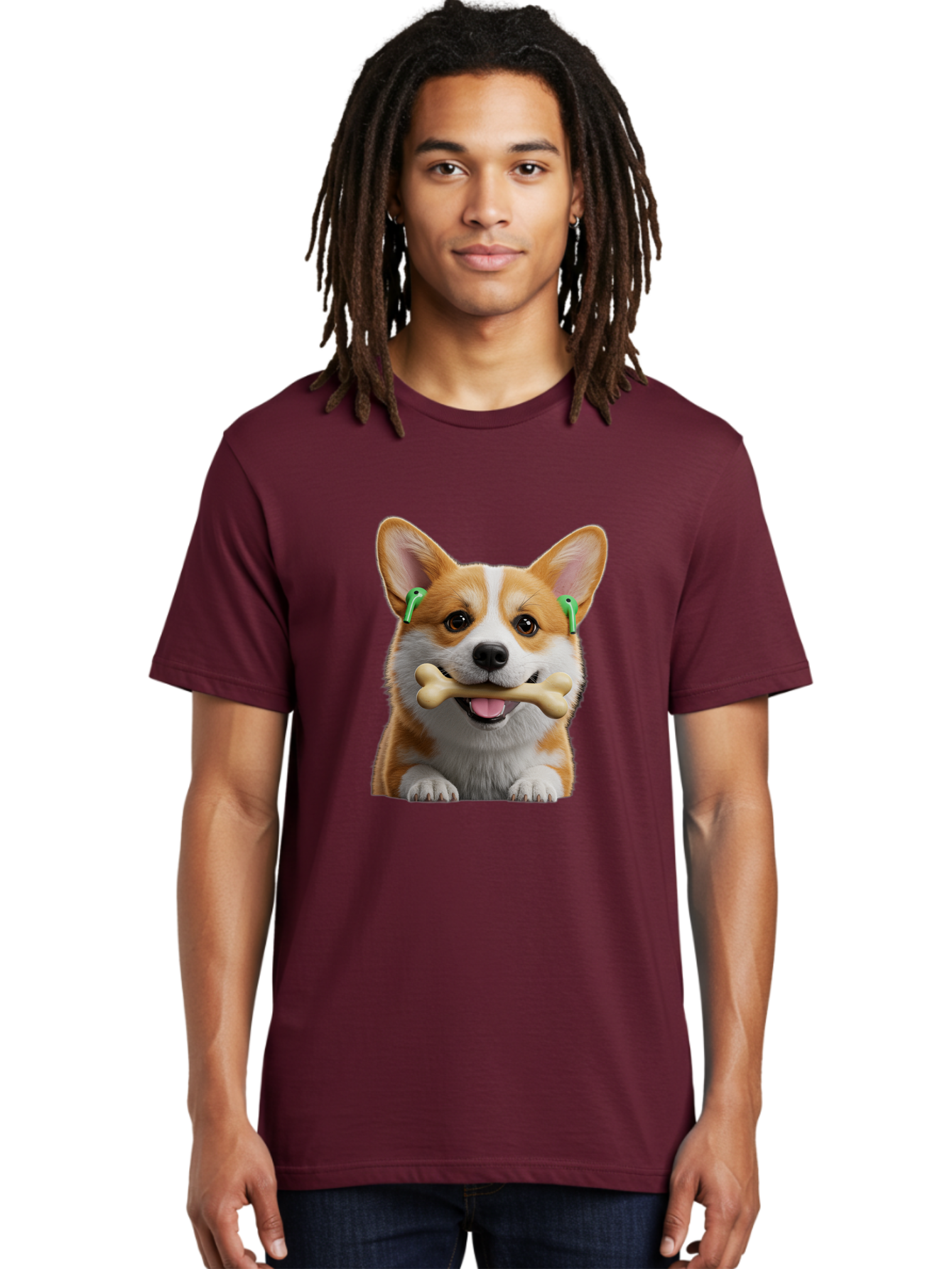 Corgi-With-Bone Men'S Graphic Tee, 100% Cotton, Comfortable Casual Summer Wear, Machine Washable, Vintage Camera, Old Camera, Antique Camera, Black Camera, Classic Photography, Photography Equipment, Nostalgic Device, Film Camera, Camera Art Bah784