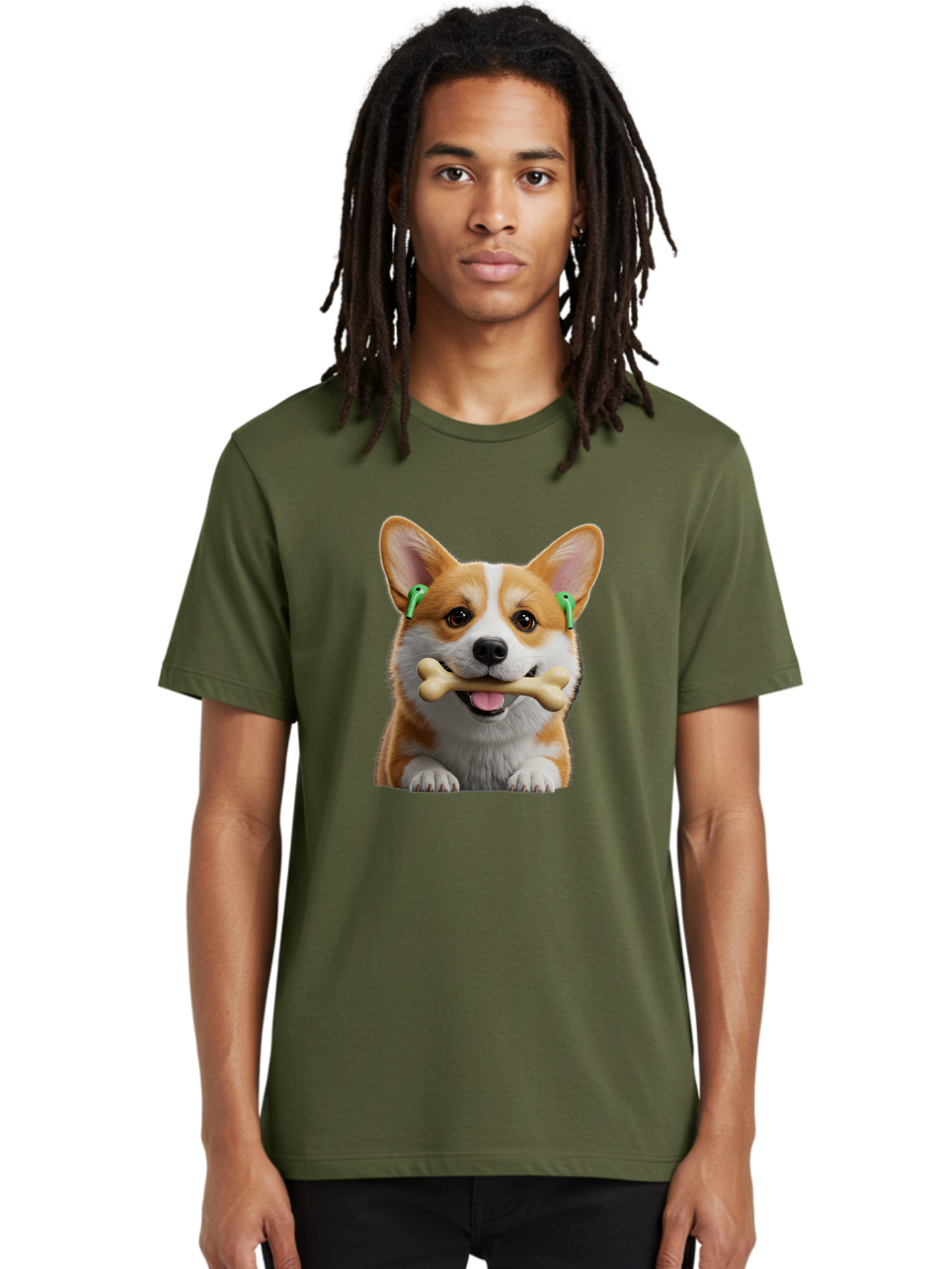Corgi-With-Bone Men'S Graphic Tee, 100% Cotton, Comfortable Casual Summer Wear, Machine Washable, Vintage Camera, Old Camera, Antique Camera, Black Camera, Classic Photography, Photography Equipment, Nostalgic Device, Film Camera, Camera Art Bah784