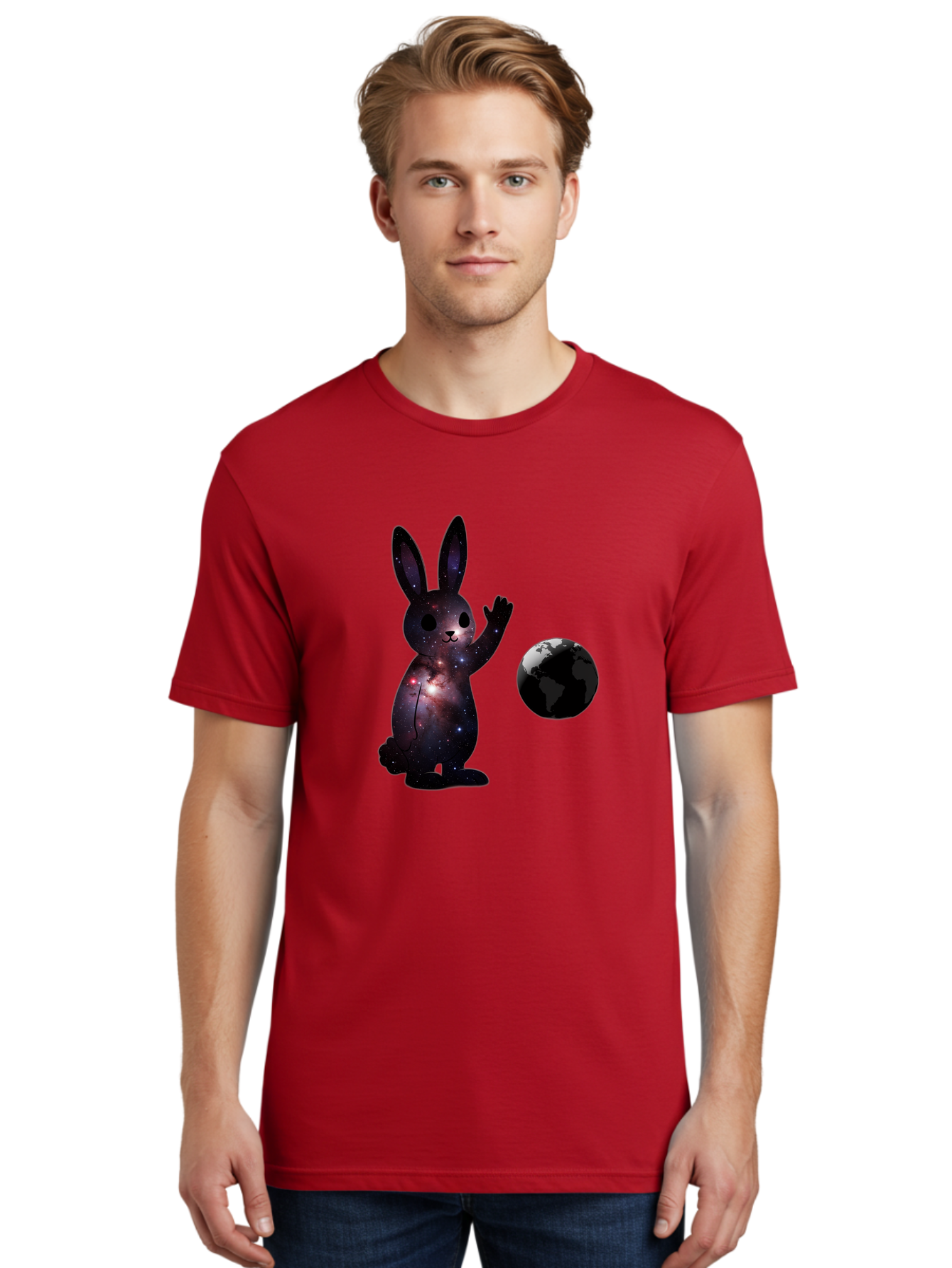 Cosmic-Rabbit-1 Men'S Graphic Tee, 100% Cotton, Comfortable Casual Summer Wear, Machine Washable, Vintage Camera, Old Camera, Antique Camera, Black Camera, Classic Photography, Photography Equipment, Nostalgic Device, Film Camera, Camera Art Bah785