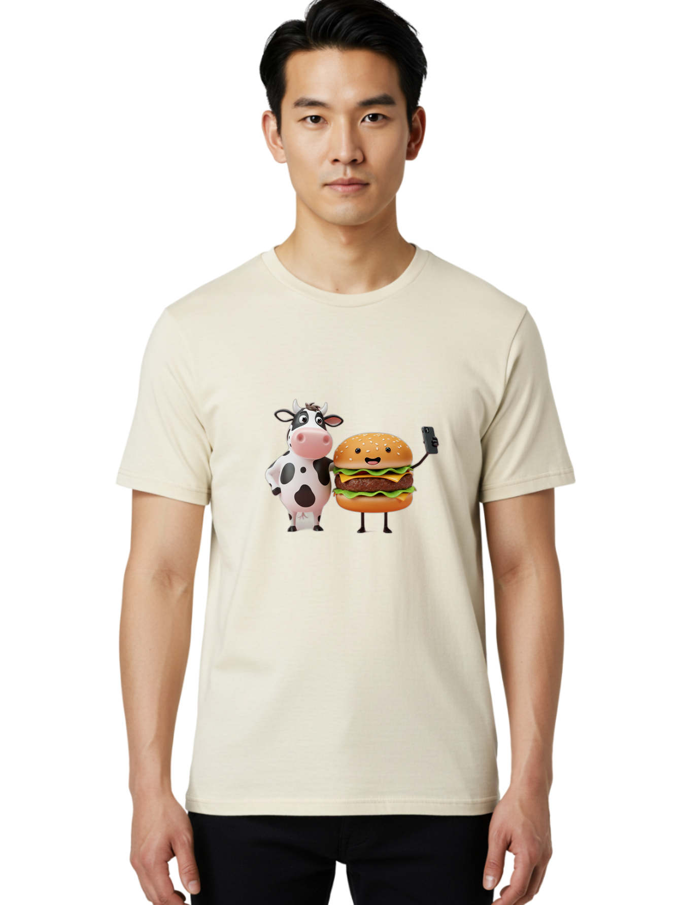 Cow-And-Burger Men'S Graphic Tee, 100% Cotton, Comfortable Casual Summer Wear, Machine Washable, Vintage Camera, Old Camera, Antique Camera, Black Camera, Classic Photography, Photography Equipment, Nostalgic Device, Film Camera, Camera Art Bah791