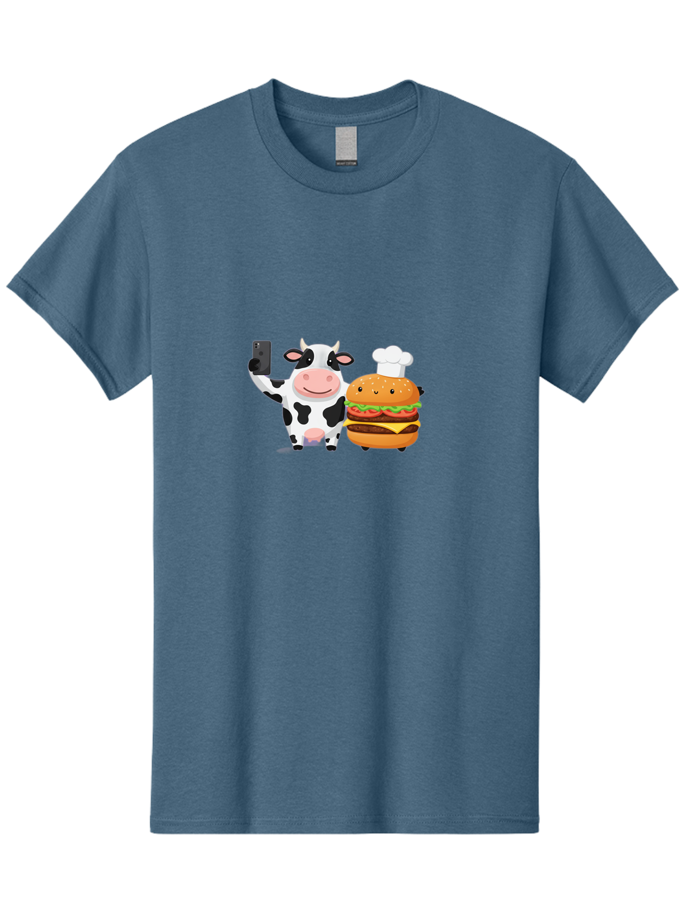 Cow-And-Hamburger-1 Men'S Graphic Tee, 100% Cotton, Comfortable Casual Summer Wear, Machine Washable, Vintage Camera, Old Camera, Antique Camera, Black Camera, Classic Photography, Photography Equipment, Nostalgic Device, Film Camera, Bah792