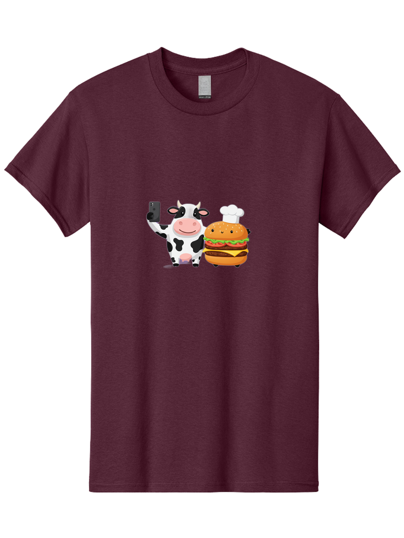 Cow-And-Hamburger-1 Men'S Graphic Tee, 100% Cotton, Comfortable Casual Summer Wear, Machine Washable, Vintage Camera, Old Camera, Antique Camera, Black Camera, Classic Photography, Photography Equipment, Nostalgic Device, Film Camera, Bah792