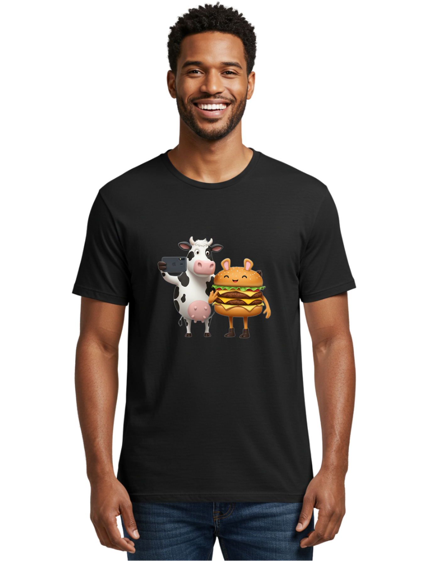 Cow-And-Hamburger Men'S Graphic Tee, 100% Cotton, Comfortable Casual Summer Wear, Machine Washable, Vintage Camera, Old Camera, Antique Camera, Black Camera, Classic Photography, Photography Equipment, Nostalgic Device, Film Camera, Camera Art Bah793