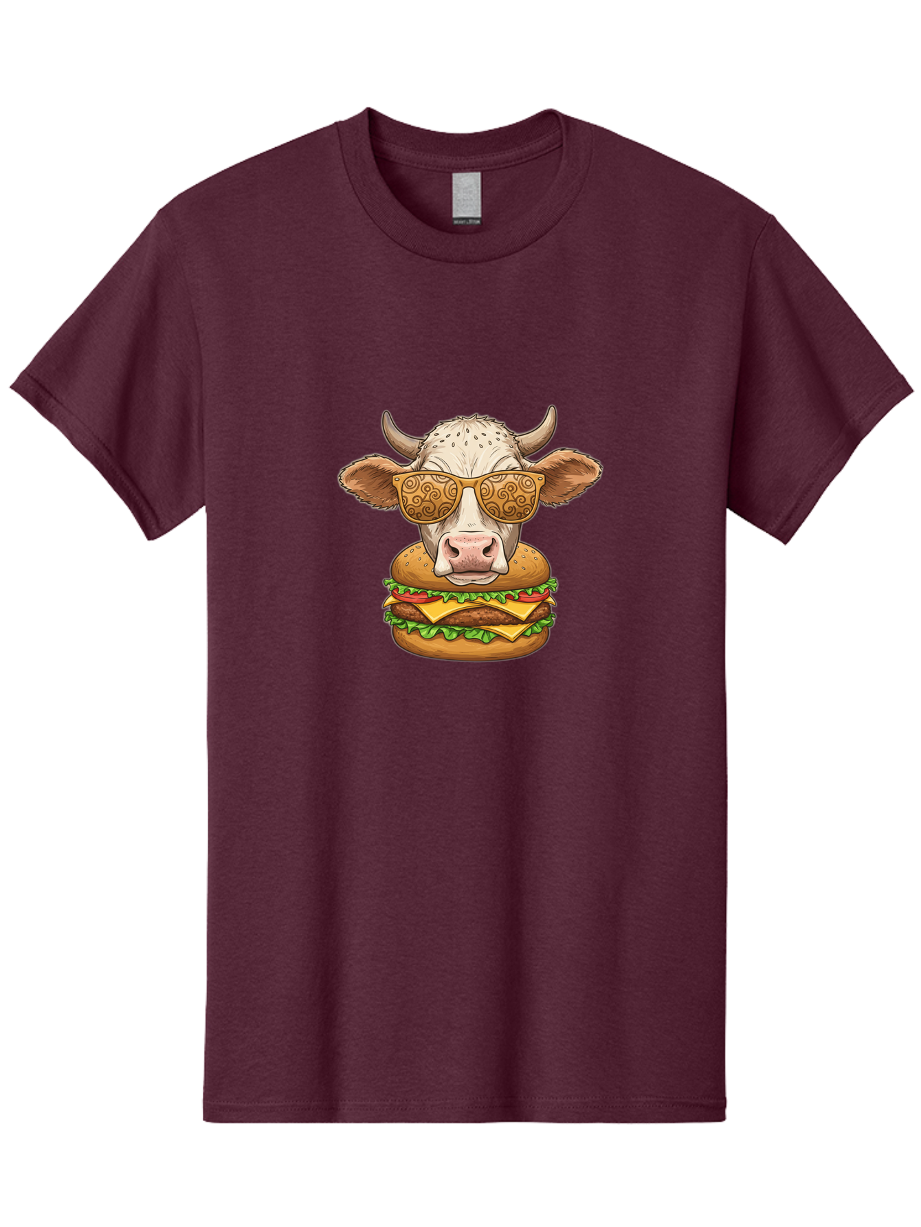 Cow-Burger-1 Men'S Graphic Tee, 100% Cotton, Comfortable Casual Summer Wear, Machine Washable, Vintage Camera, Old Camera, Antique Camera, Black Camera, Classic Photography, Photography Equipment, Nostalgic Device, Film Camera, Camera Art Bah794
