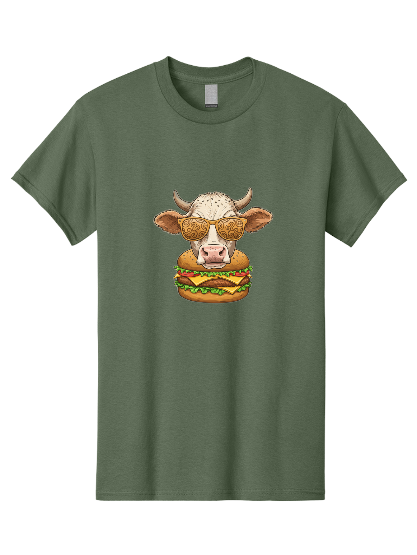 Cow-Burger-1 Men'S Graphic Tee, 100% Cotton, Comfortable Casual Summer Wear, Machine Washable, Vintage Camera, Old Camera, Antique Camera, Black Camera, Classic Photography, Photography Equipment, Nostalgic Device, Film Camera, Camera Art Bah794