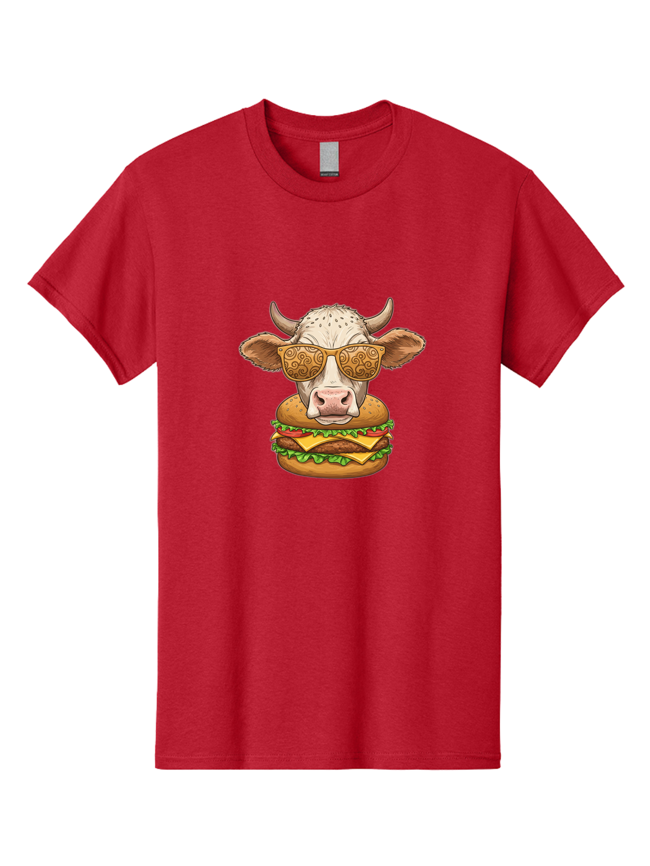 Cow-Burger-1 Men'S Graphic Tee, 100% Cotton, Comfortable Casual Summer Wear, Machine Washable, Vintage Camera, Old Camera, Antique Camera, Black Camera, Classic Photography, Photography Equipment, Nostalgic Device, Film Camera, Camera Art Bah794
