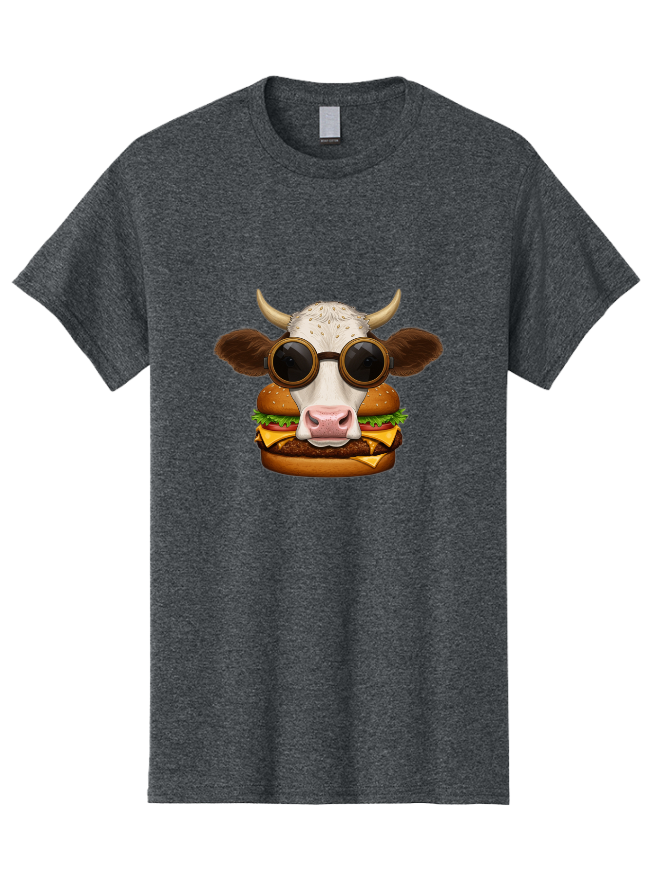 Cow-In-Shades-Burger Men'S Graphic Tee, 100% Cotton, Comfortable Casual Summer Wear, Machine Washable, Vintage Camera, Old Camera, Antique Camera, Black Camera, Classic Photography, Photography Equipment, Nostalgic Device, Film Camera, Bah800