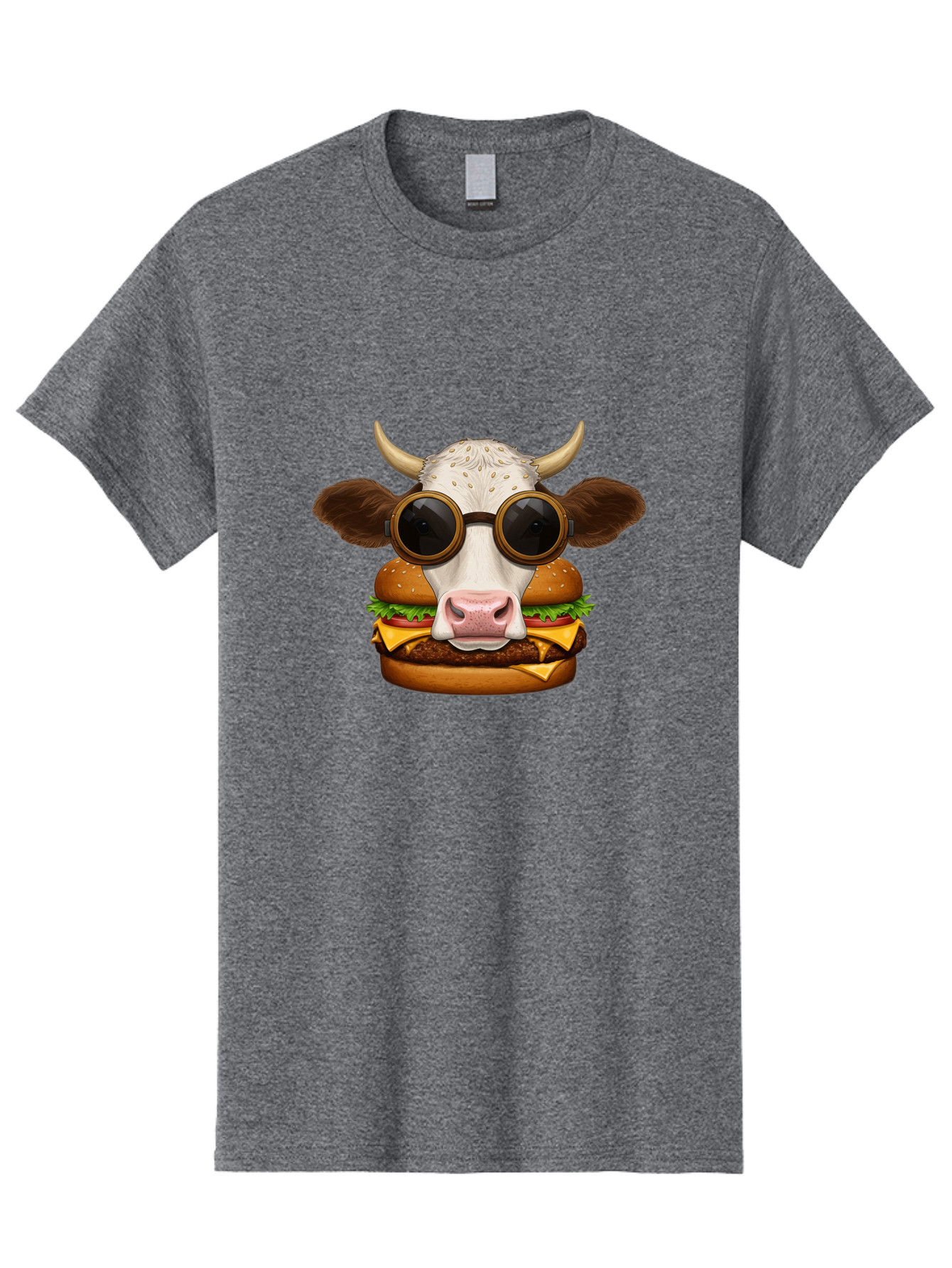 Cow-In-Shades-Burger Men'S Graphic Tee, 100% Cotton, Comfortable Casual Summer Wear, Machine Washable, Vintage Camera, Old Camera, Antique Camera, Black Camera, Classic Photography, Photography Equipment, Nostalgic Device, Film Camera, Bah800