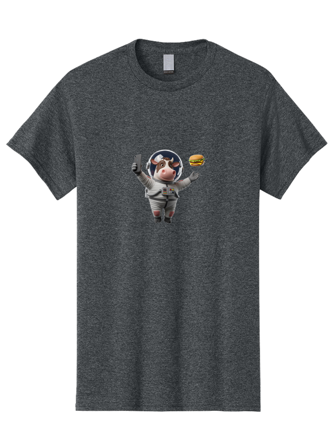 Cow-In-Space-Suit Men'S Graphic Tee, 100% Cotton, Comfortable Casual Summer Wear, Machine Washable, Vintage Camera, Old Camera, Antique Camera, Black Camera, Classic Photography, Photography Equipment, Nostalgic Device, Film Camera, Camera Art Bah801