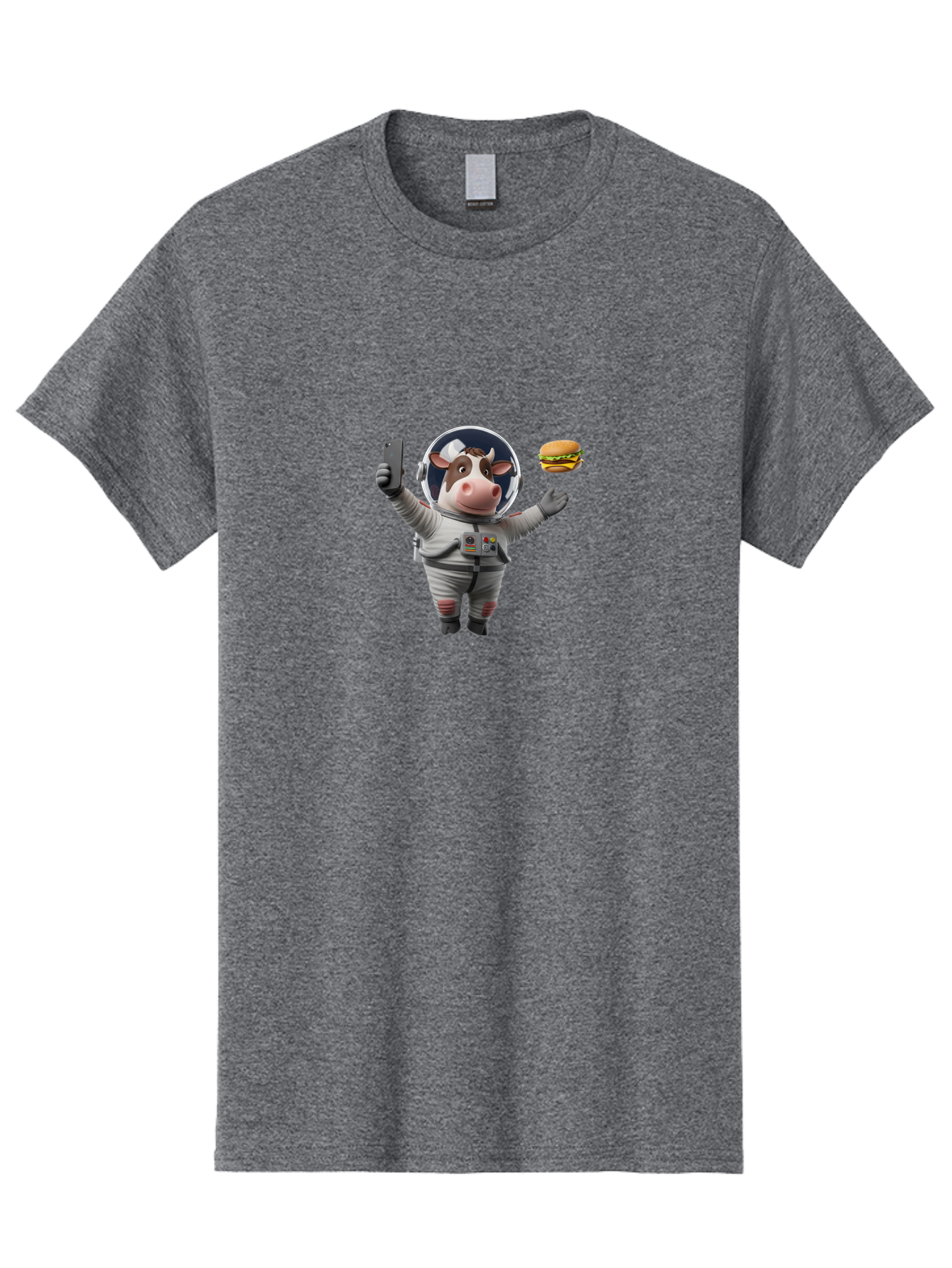 Cow-In-Space-Suit Men'S Graphic Tee, 100% Cotton, Comfortable Casual Summer Wear, Machine Washable, Vintage Camera, Old Camera, Antique Camera, Black Camera, Classic Photography, Photography Equipment, Nostalgic Device, Film Camera, Camera Art Bah801