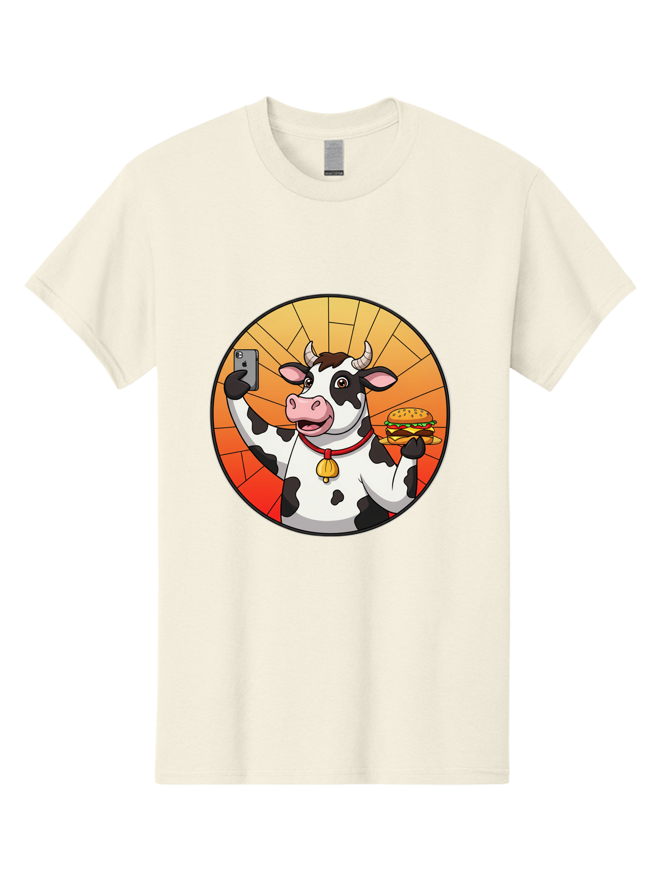 Cow-Selfie-Burger Men'S Graphic Tee, 100% Cotton, Comfortable Casual Summer Wear, Machine Washable, Vintage Camera, Old Camera, Antique Camera, Black Camera, Classic Photography, Photography Equipment, Nostalgic Device, Film Camera, Camera Art Bah808