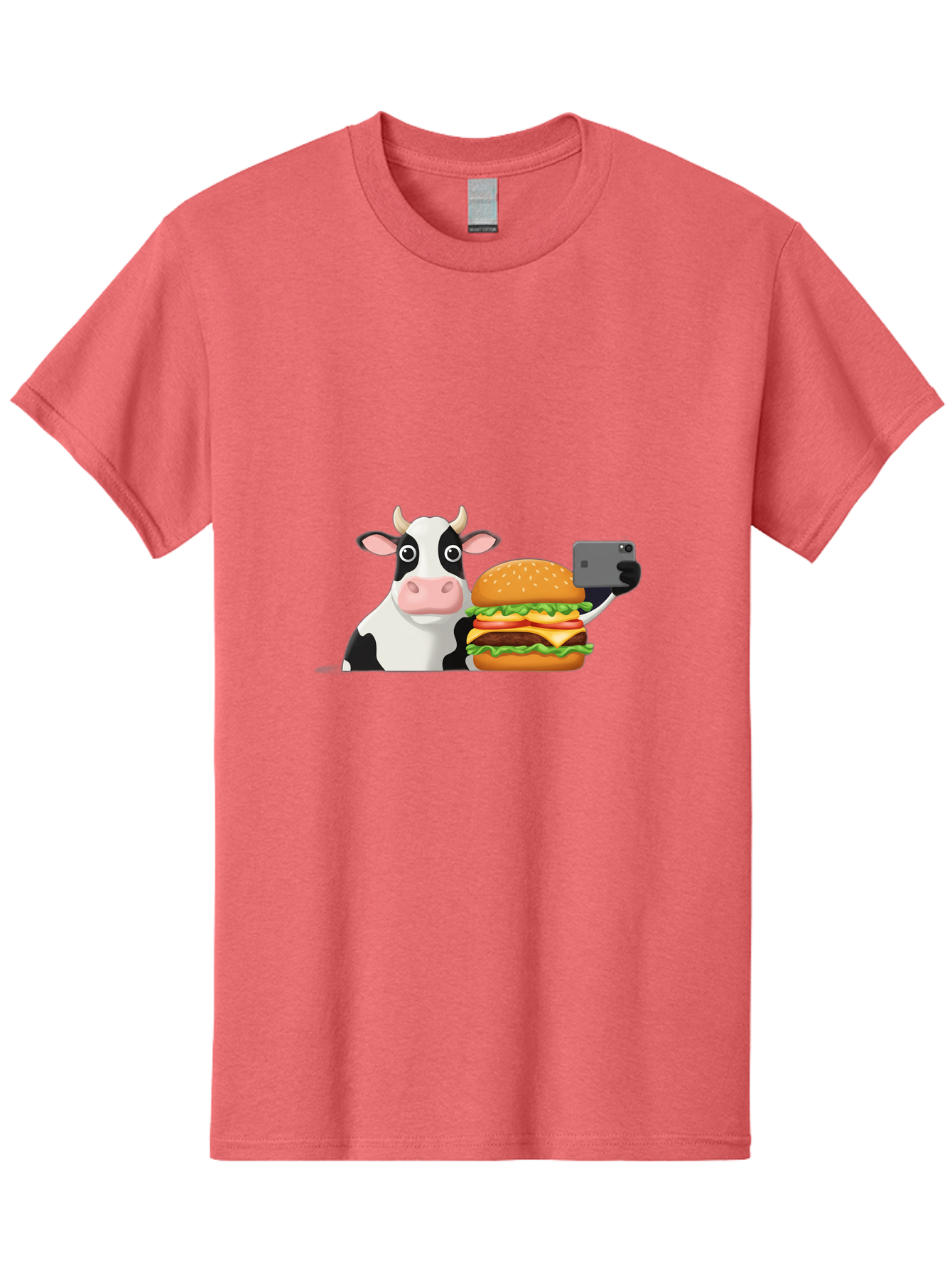 Cow-Selfie Men'S Graphic Tee, 100% Cotton, Comfortable Casual Summer Wear, Machine Washable, Vintage Camera, Old Camera, Antique Camera, Black Camera, Classic Photography, Photography Equipment, Nostalgic Device, Film Camera, Camera Art Bah809