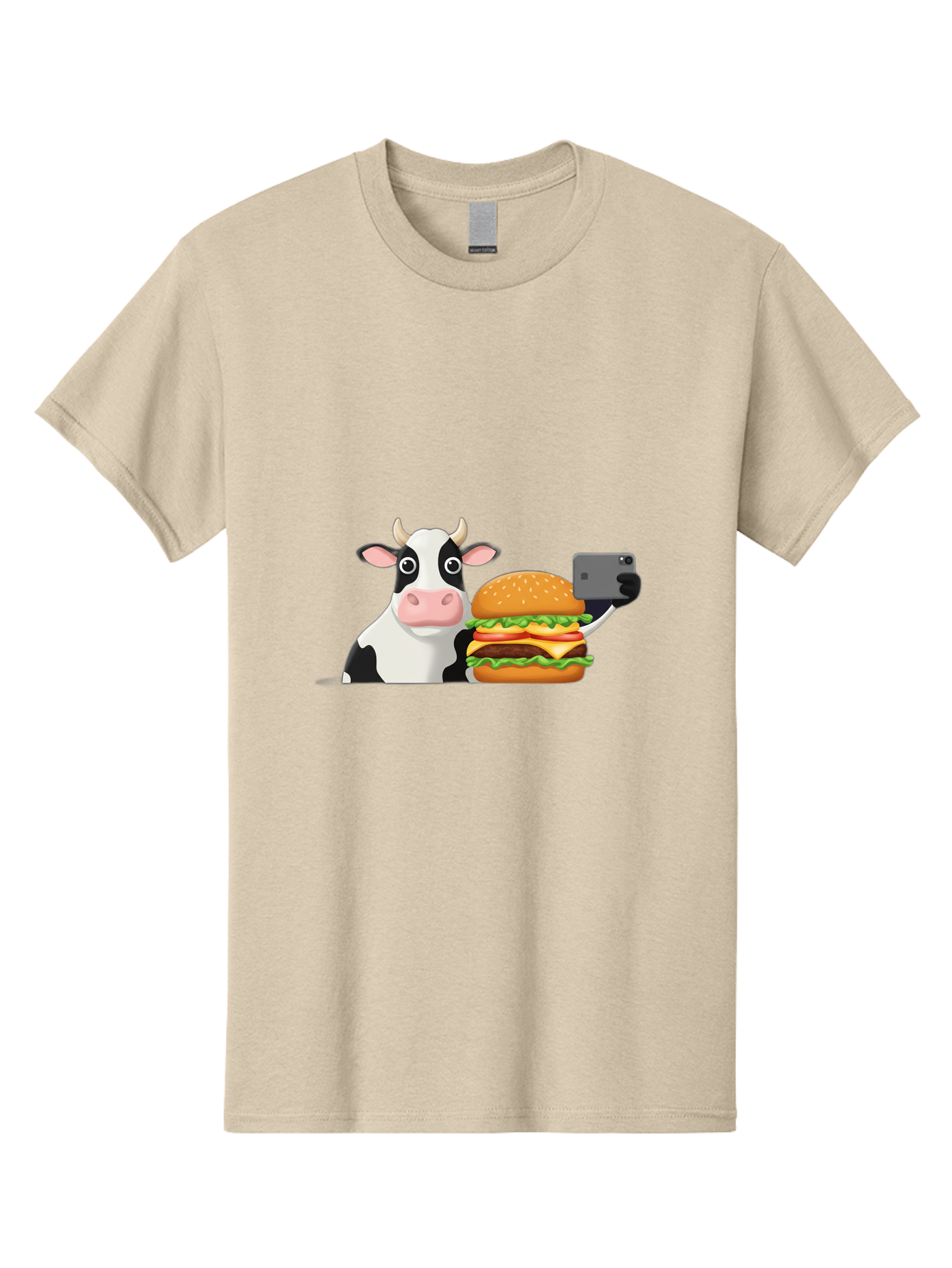 Cow-Selfie Men'S Graphic Tee, 100% Cotton, Comfortable Casual Summer Wear, Machine Washable, Vintage Camera, Old Camera, Antique Camera, Black Camera, Classic Photography, Photography Equipment, Nostalgic Device, Film Camera, Camera Art Bah809