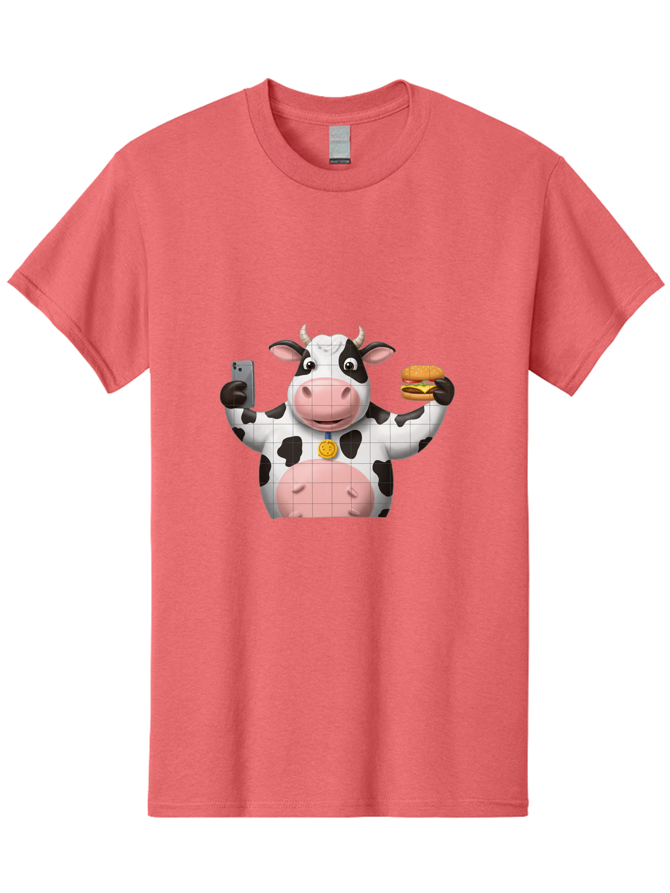 Cow-With-Burger-And-Phone Men'S Graphic Tee, 100% Cotton, Comfortable Casual Summer Wear, Machine Washable, Vintage Camera, Old Camera, Antique Camera, Black Camera, Classic Photography, Photography Equipment, Nostalgic Device, Film Camera, Bah818