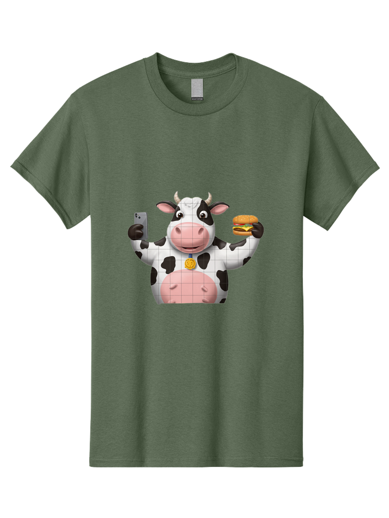 Cow-With-Burger-And-Phone Men'S Graphic Tee, 100% Cotton, Comfortable Casual Summer Wear, Machine Washable, Vintage Camera, Old Camera, Antique Camera, Black Camera, Classic Photography, Photography Equipment, Nostalgic Device, Film Camera, Bah818