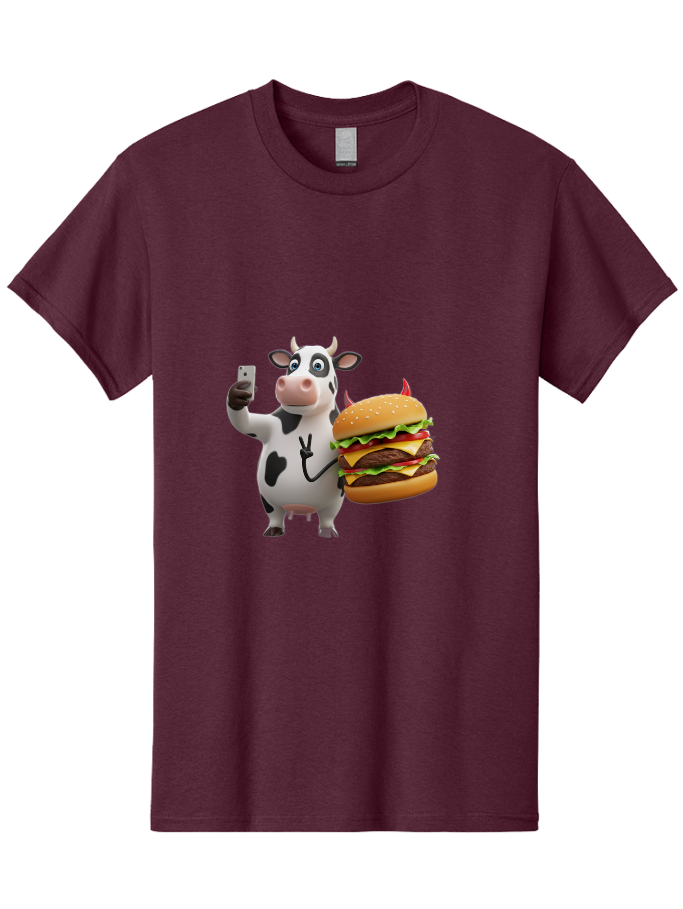 Cow-With-Burger Men'S Graphic Tee, 100% Cotton, Comfortable Casual Summer Wear, Machine Washable, Vintage Camera, Old Camera, Antique Camera, Black Camera, Classic Photography, Photography Equipment, Nostalgic Device, Film Camera, Camera Art Bah819