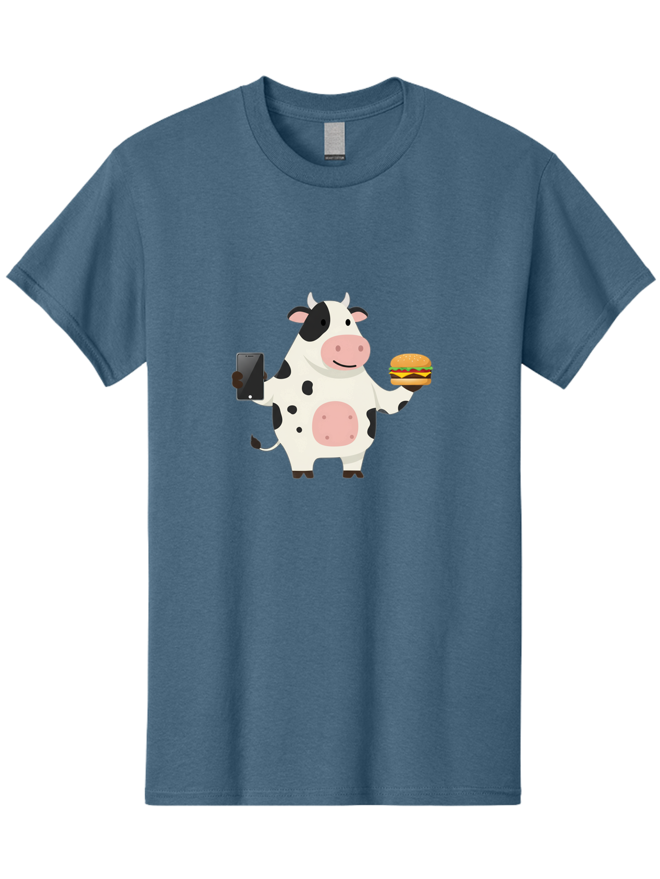 Cow-With-Hamburger Men'S Graphic Tee, 100% Cotton, Comfortable Casual Summer Wear, Machine Washable, Vintage Camera, Old Camera, Antique Camera, Black Camera, Classic Photography, Photography Equipment, Nostalgic Device, Film Camera, Bah821