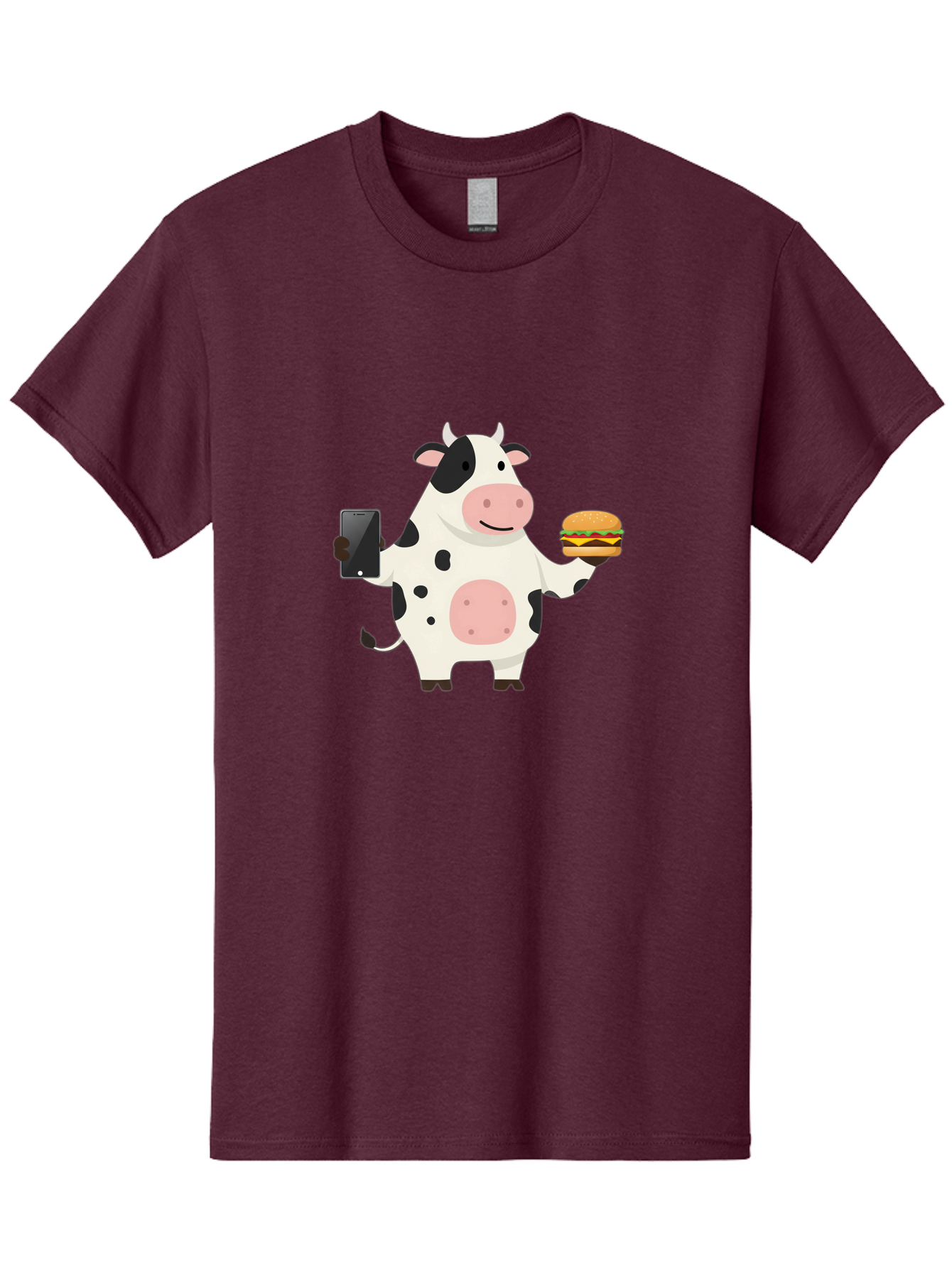 Cow-With-Hamburger Men'S Graphic Tee, 100% Cotton, Comfortable Casual Summer Wear, Machine Washable, Vintage Camera, Old Camera, Antique Camera, Black Camera, Classic Photography, Photography Equipment, Nostalgic Device, Film Camera, Bah821