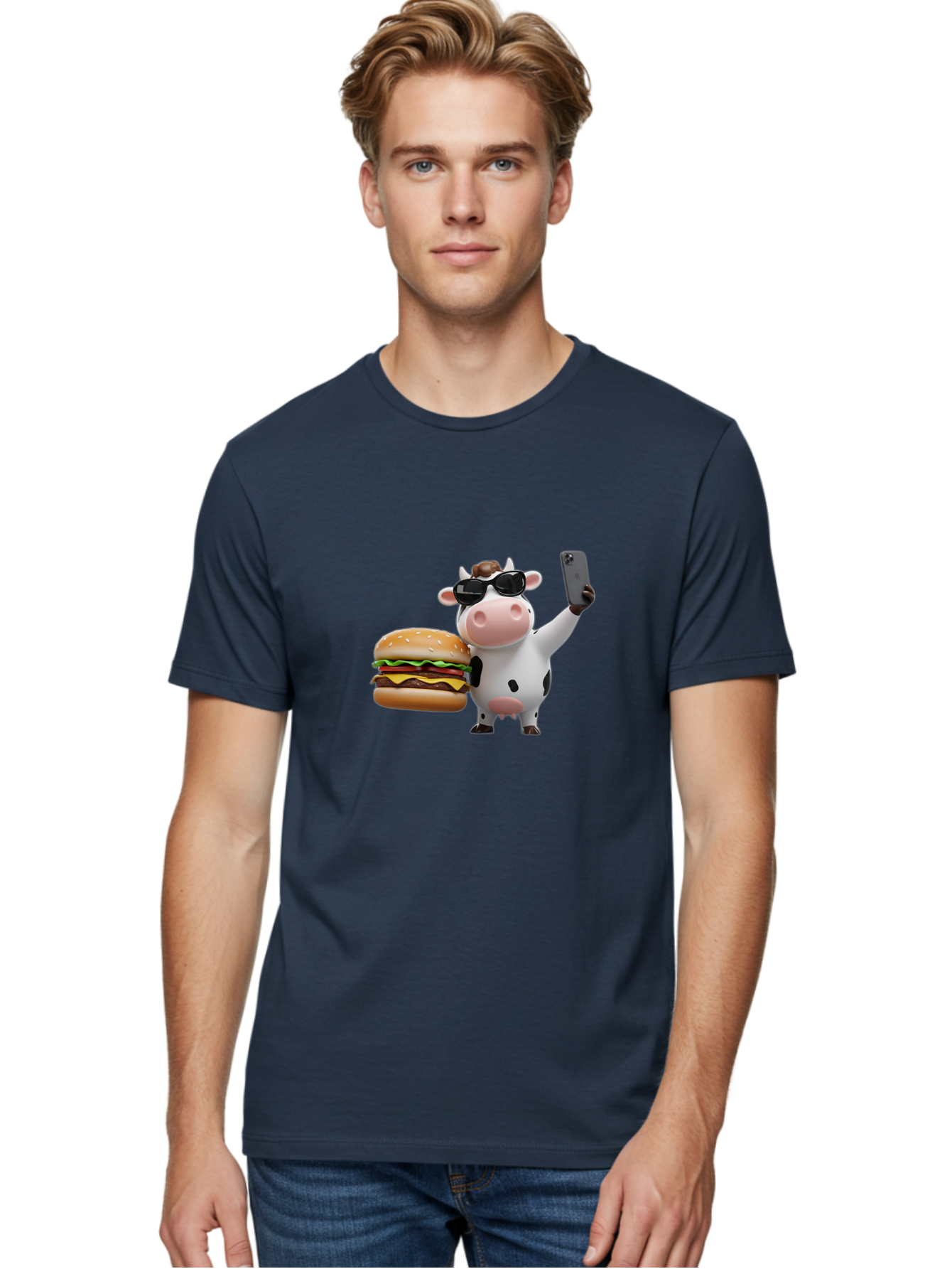 Cowburger Men'S Graphic Tee, 100% Cotton, Comfortable Casual Summer Wear, Machine Washable, Vintage Camera, Old Camera, Antique Camera, Black Camera, Classic Photography, Photography Equipment, Nostalgic Device, Film Camera, Camera Art Bah825