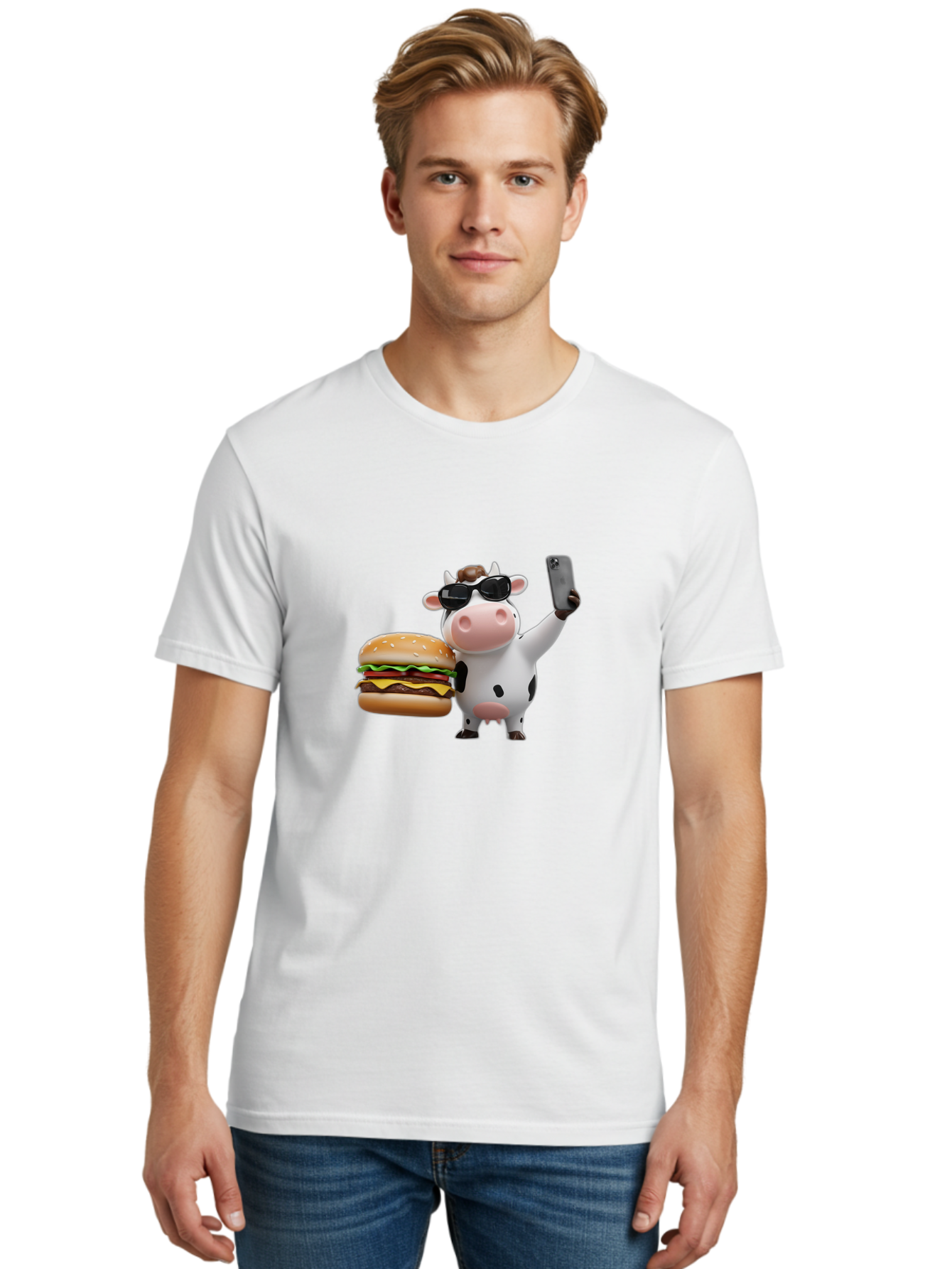 Cowburger Men'S Graphic Tee, 100% Cotton, Comfortable Casual Summer Wear, Machine Washable, Vintage Camera, Old Camera, Antique Camera, Black Camera, Classic Photography, Photography Equipment, Nostalgic Device, Film Camera, Camera Art Bah825