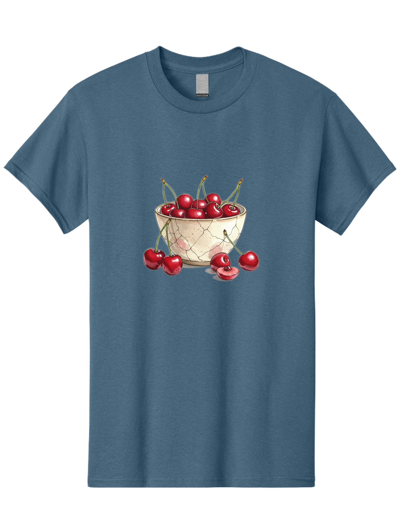 Cracked-Bowl-Cherries-1 Men'S Graphic Tee, 100% Cotton, Comfortable Casual Summer Wear, Machine Washable, Vintage Camera, Old Camera, Antique Camera, Black Camera, Classic Photography, Photography Equipment, Nostalgic Device, Film Camera, Bah826
