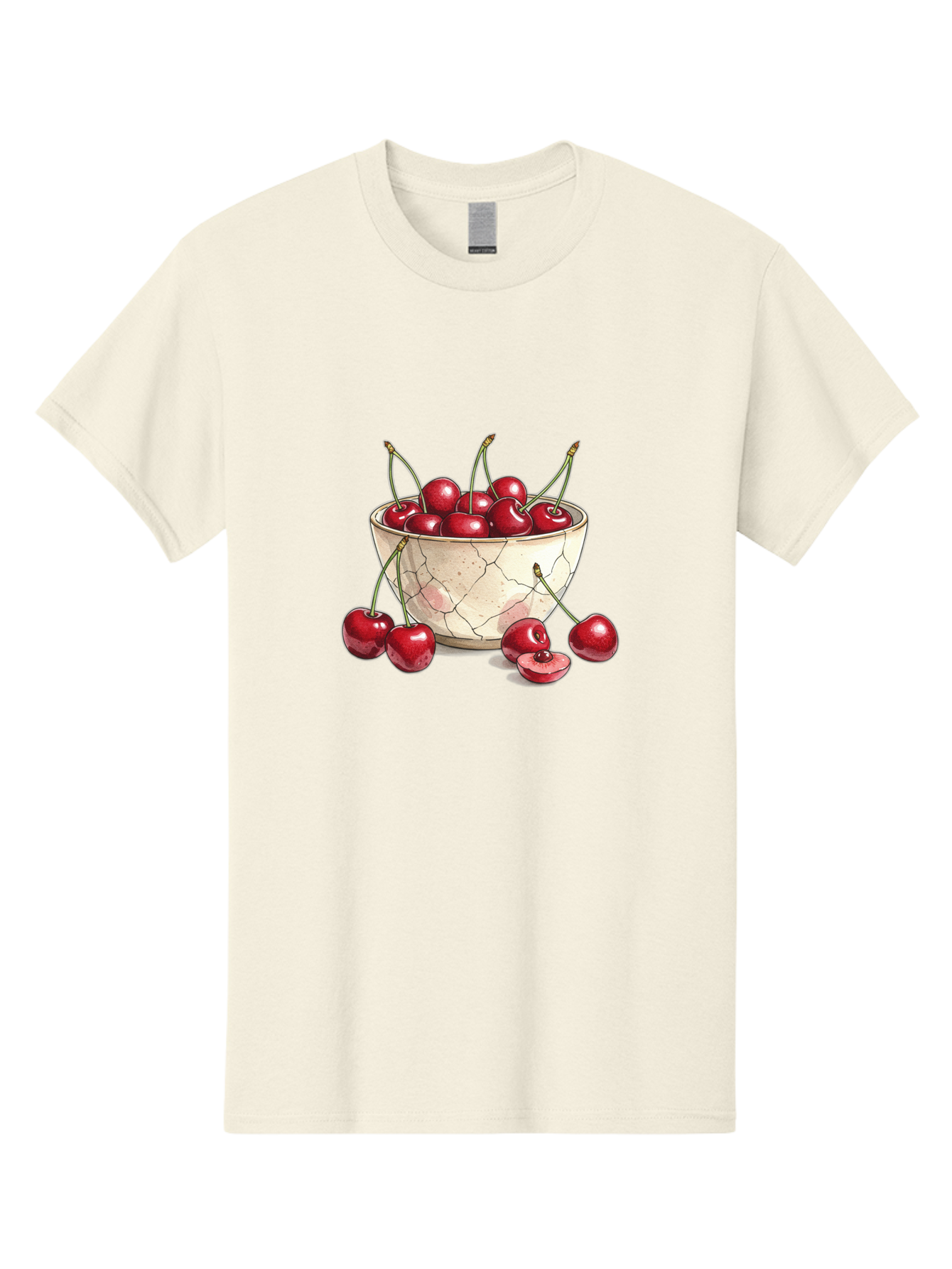 Cracked-Bowl-Cherries-1 Men'S Graphic Tee, 100% Cotton, Comfortable Casual Summer Wear, Machine Washable, Vintage Camera, Old Camera, Antique Camera, Black Camera, Classic Photography, Photography Equipment, Nostalgic Device, Film Camera, Bah826