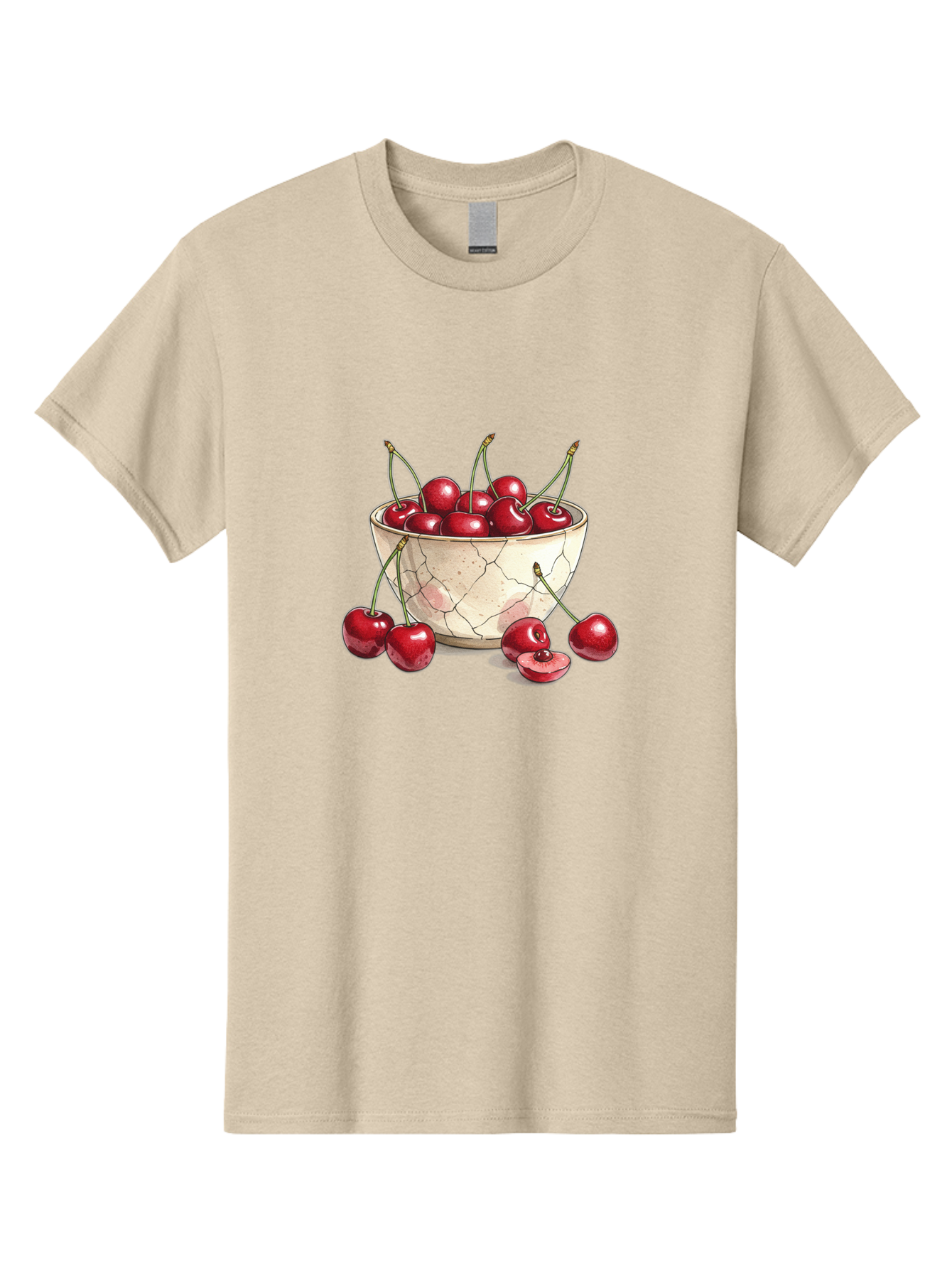 Cracked-Bowl-Cherries-1 Men'S Graphic Tee, 100% Cotton, Comfortable Casual Summer Wear, Machine Washable, Vintage Camera, Old Camera, Antique Camera, Black Camera, Classic Photography, Photography Equipment, Nostalgic Device, Film Camera, Bah826