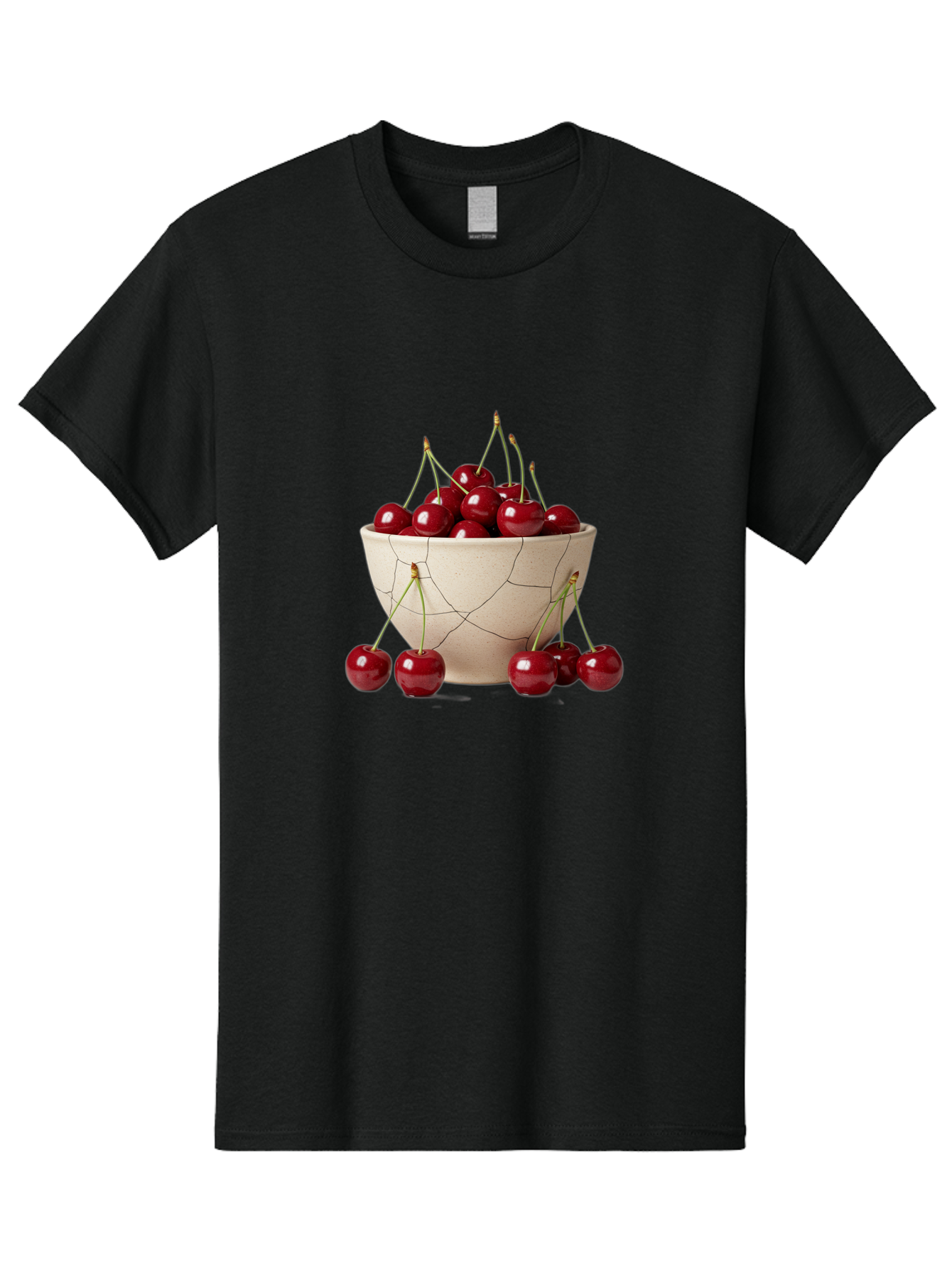 Cracked-Bowl-Cherries Men'S Graphic Tee, 100% Cotton, Comfortable Casual Summer Wear, Machine Washable, Vintage Camera, Old Camera, Antique Camera, Black Camera, Classic Photography, Photography Equipment, Nostalgic Device, Film Camera, Bah827